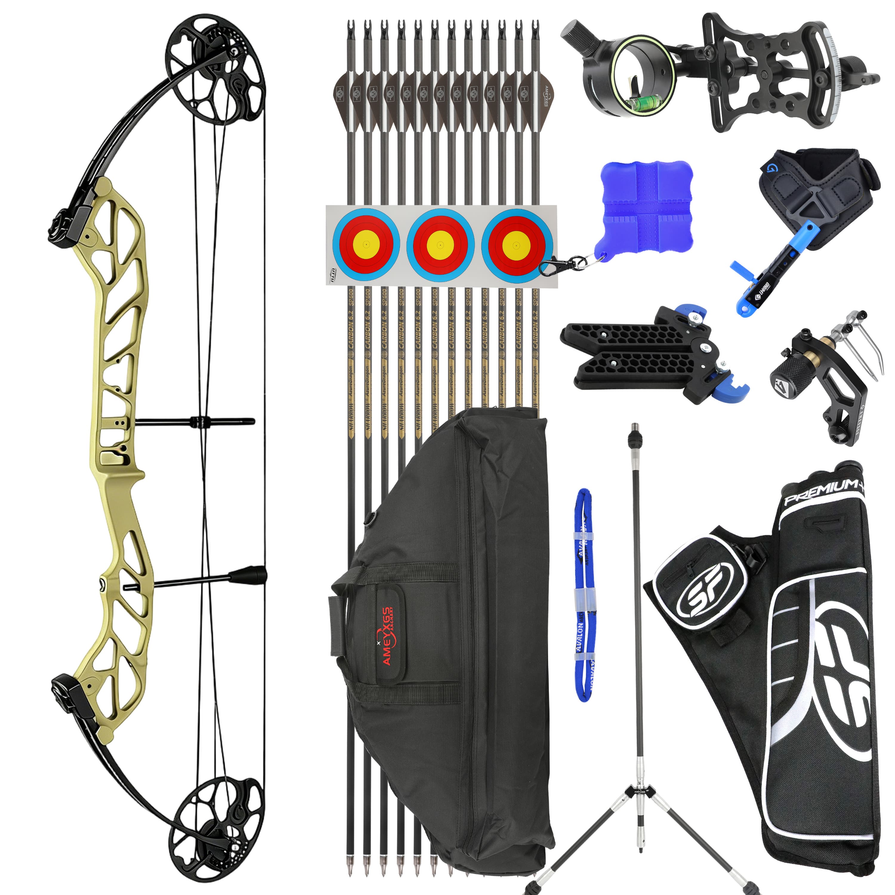 TOPOINT 19-60lbs Compound Bow Hunting Kit Shooting Archery
