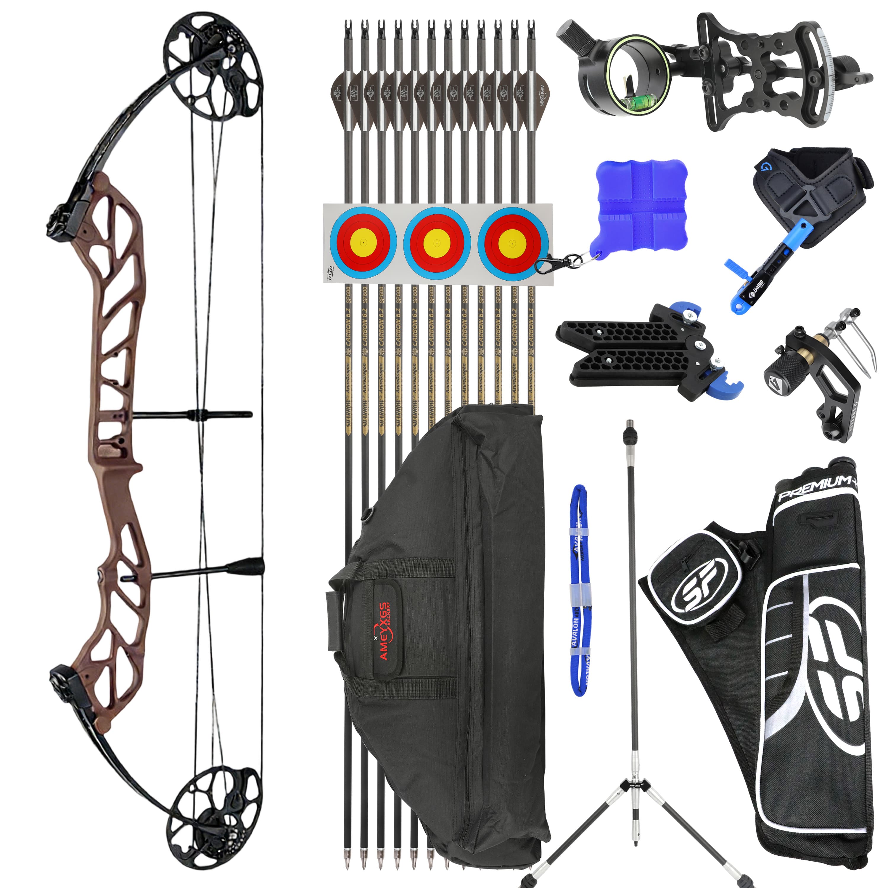 TOPOINT 19-60lbs Compound Bow Hunting Kit Shooting Archery