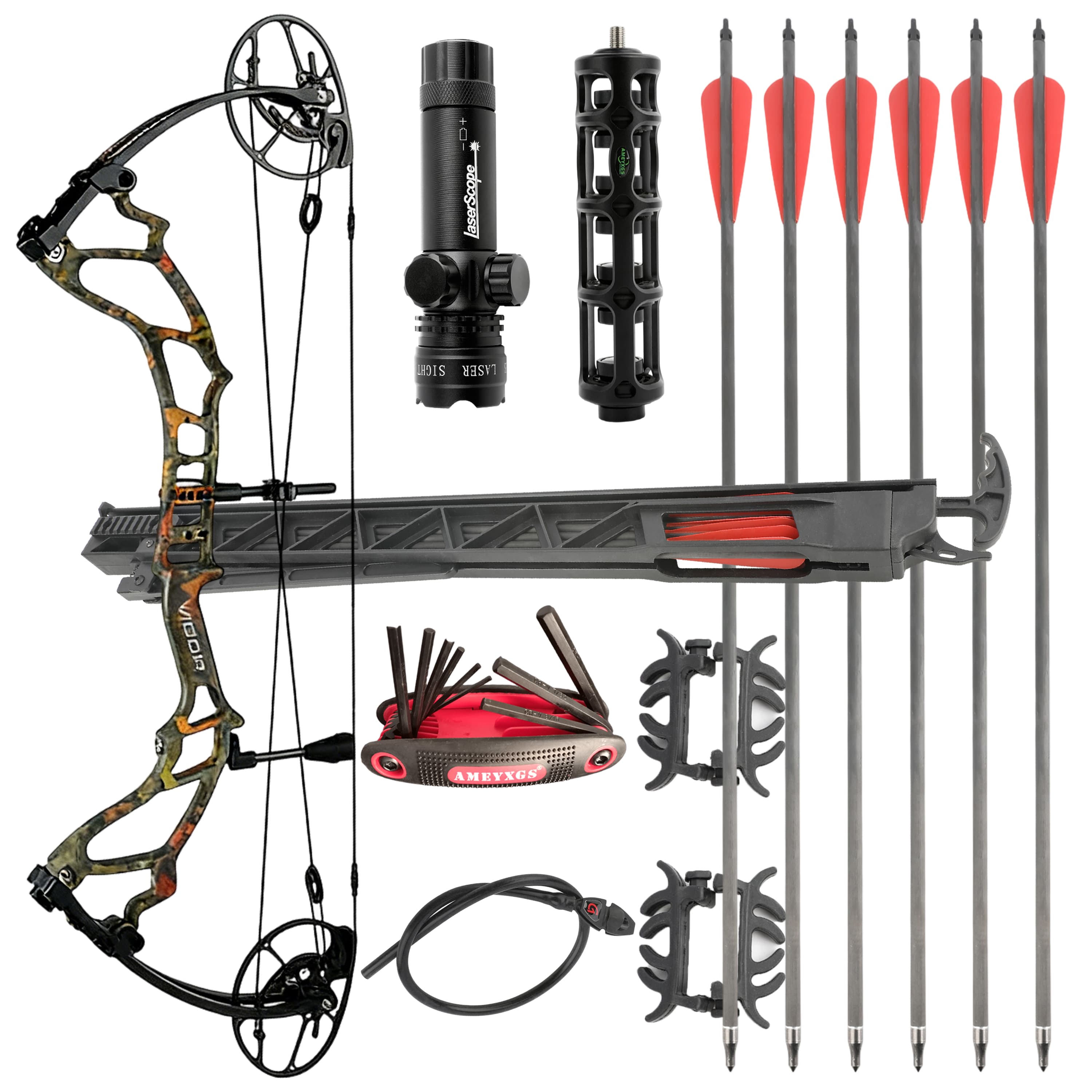 TOPOINT 40-70lbs Compound Bow Hunting Kit Shooting Archery