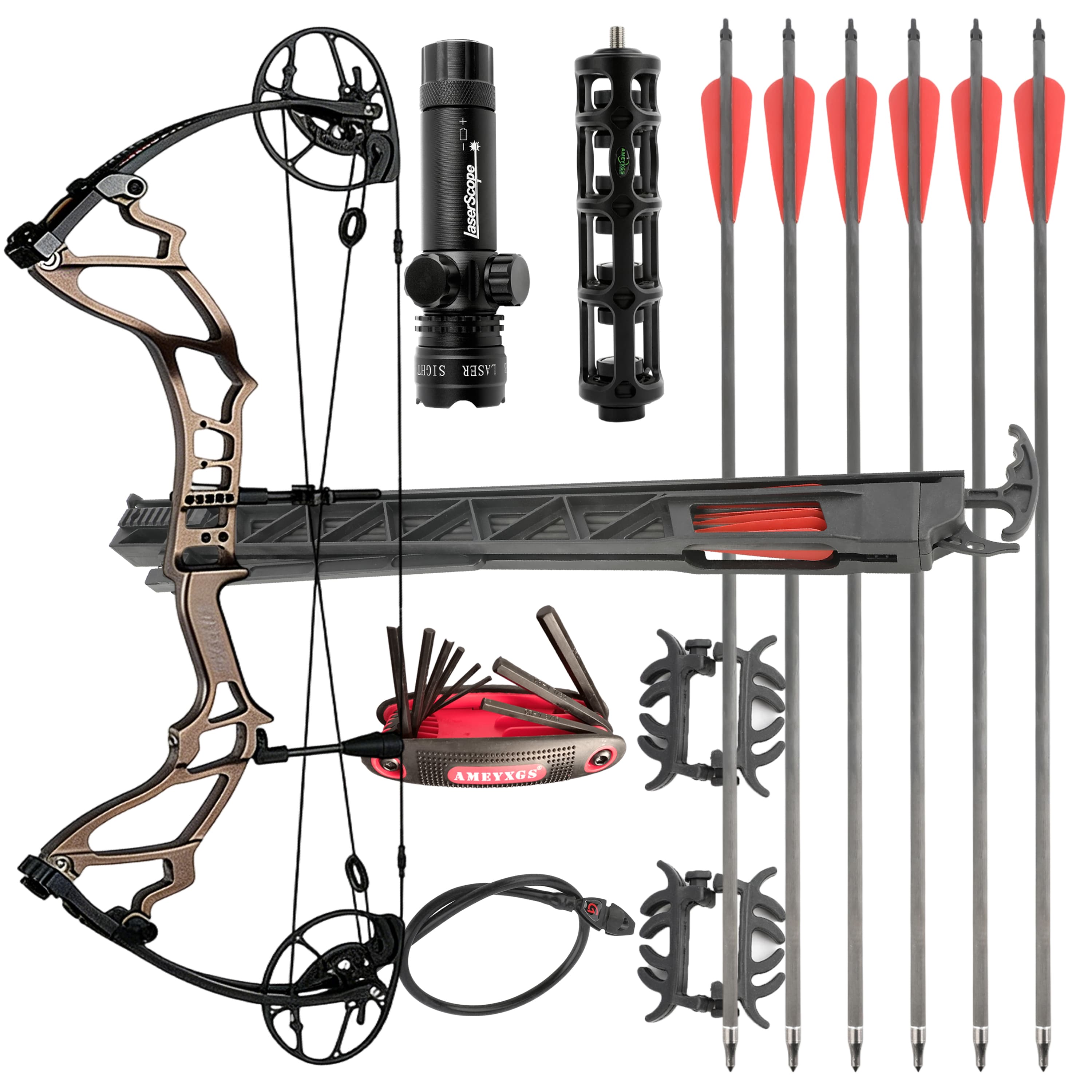 TOPOINT 40-70lbs Compound Bow Hunting Kit Shooting Archery