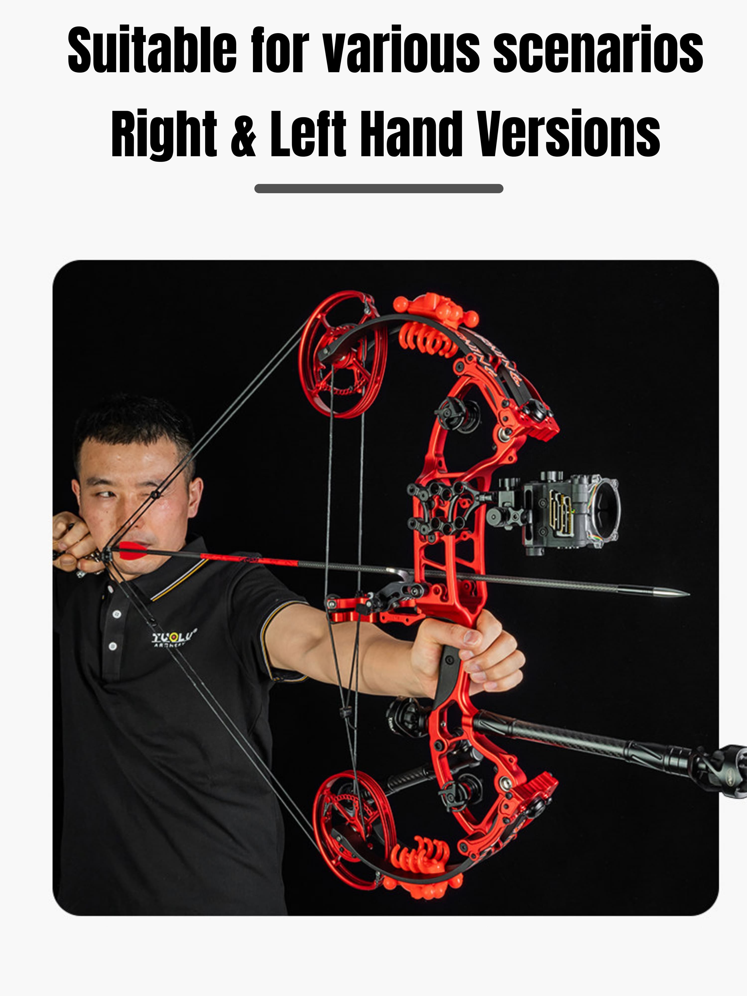 TUOLU Dual Use Compound Bow 40-70lbs Adjustable for Hunting