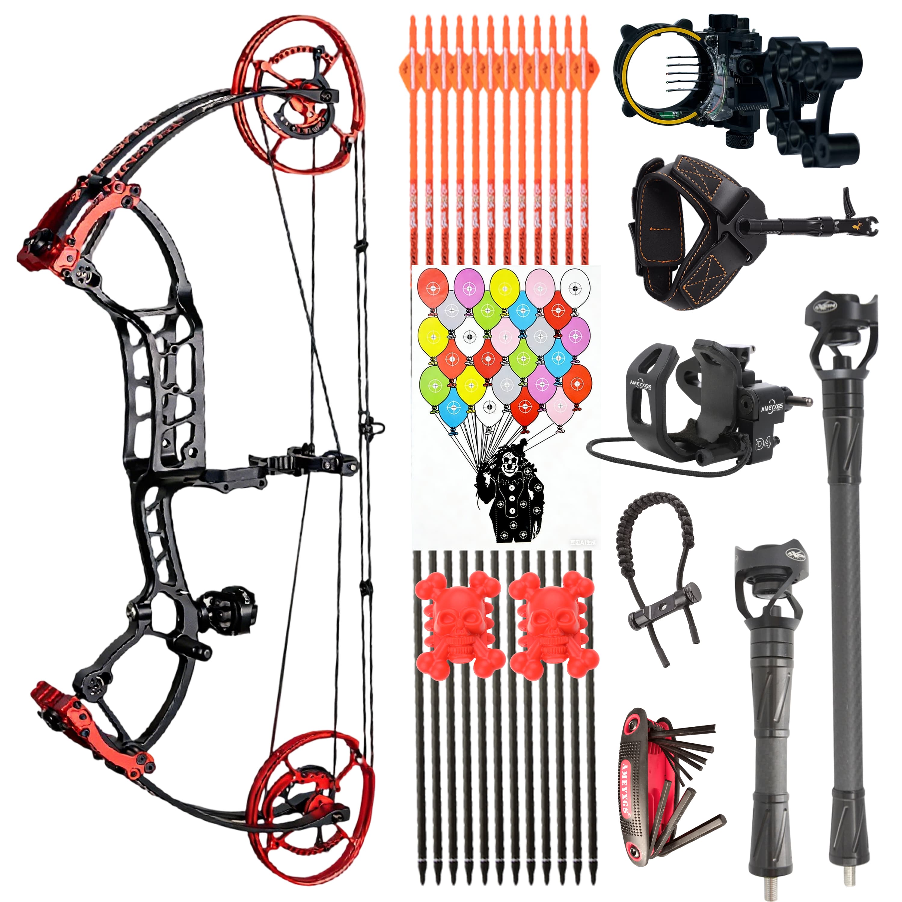 TUOLU Dual-use Compound Bow Archery 40-70lbs Target Shooting