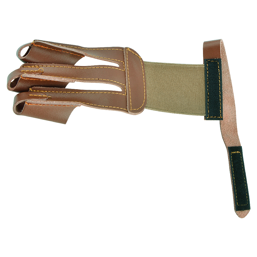 Traditional Three Finger Leather Archery Shooting Gloves RH/LH