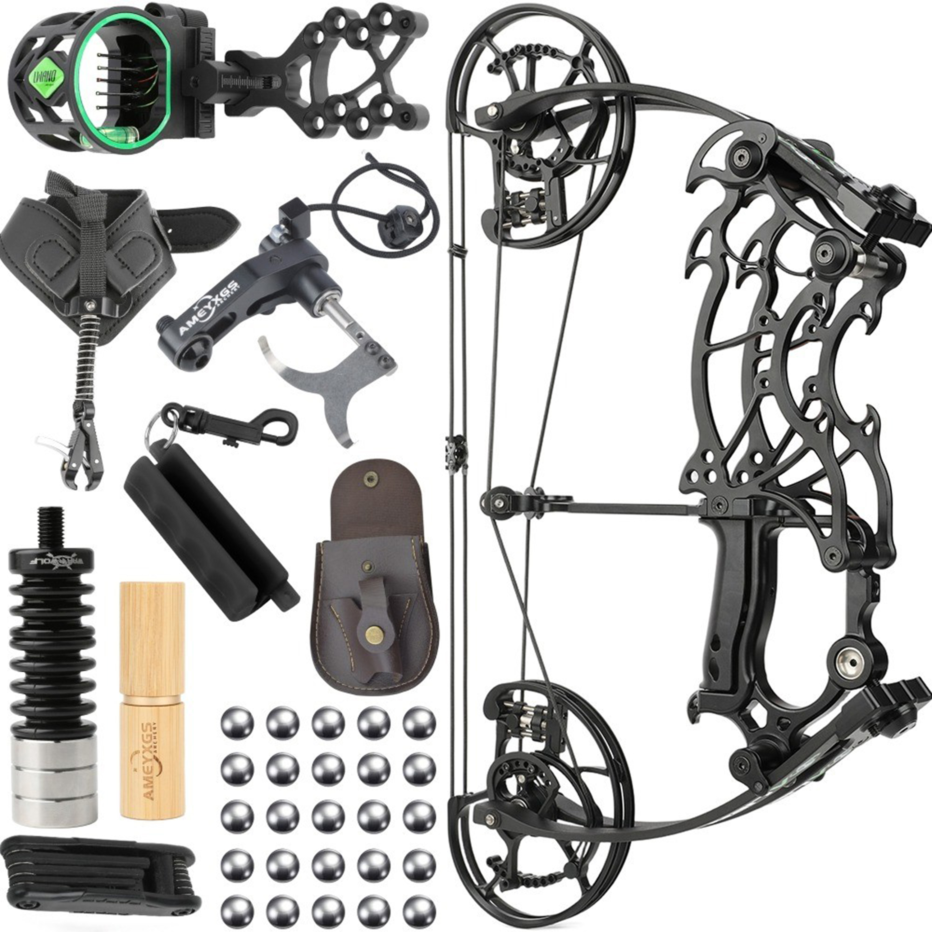 US CHN 30-70lbs Compound Bow Hunting Kit Shooting Archery