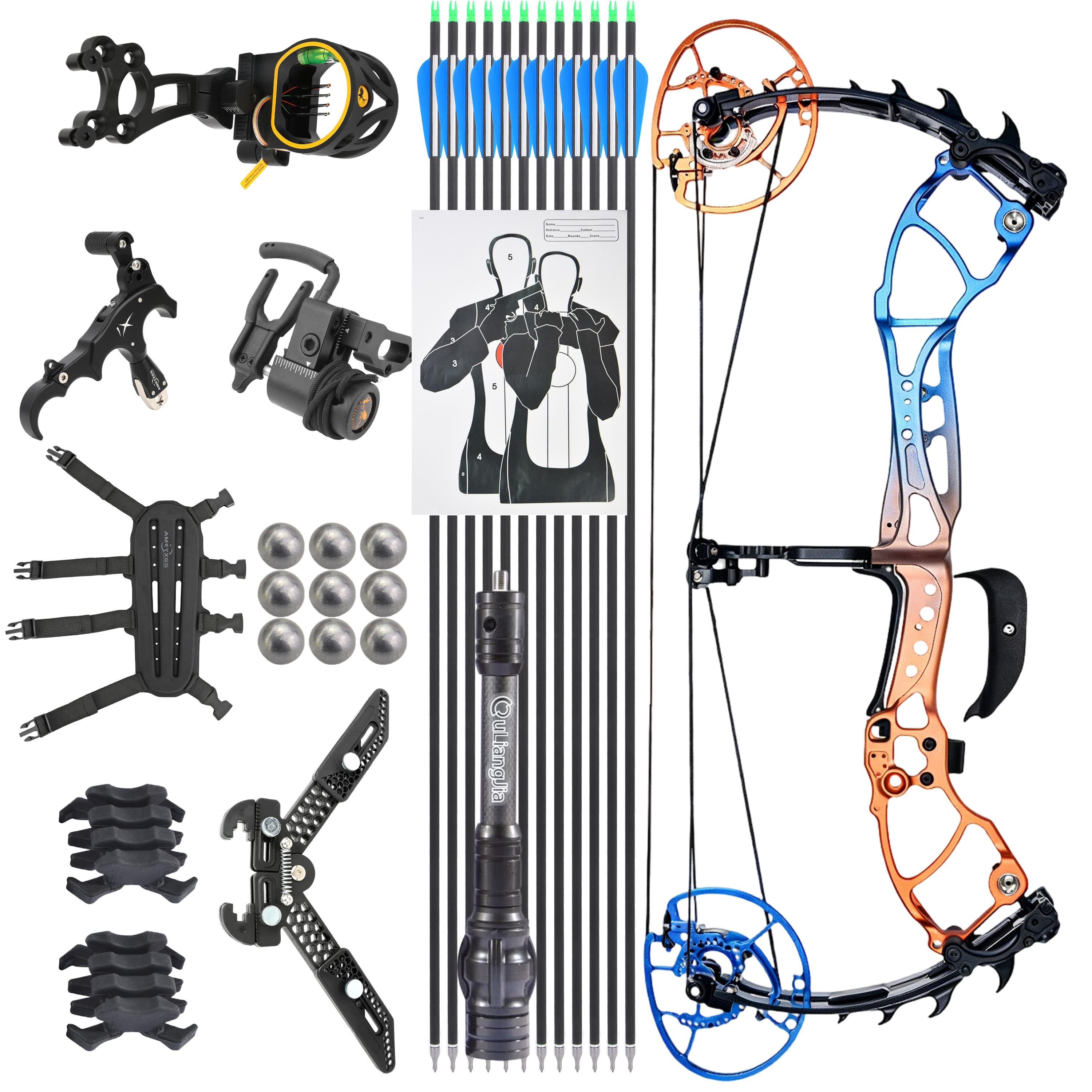 WOLF LEADER 45-70lbs Compound Bow Hunting Kit Shooting Archery