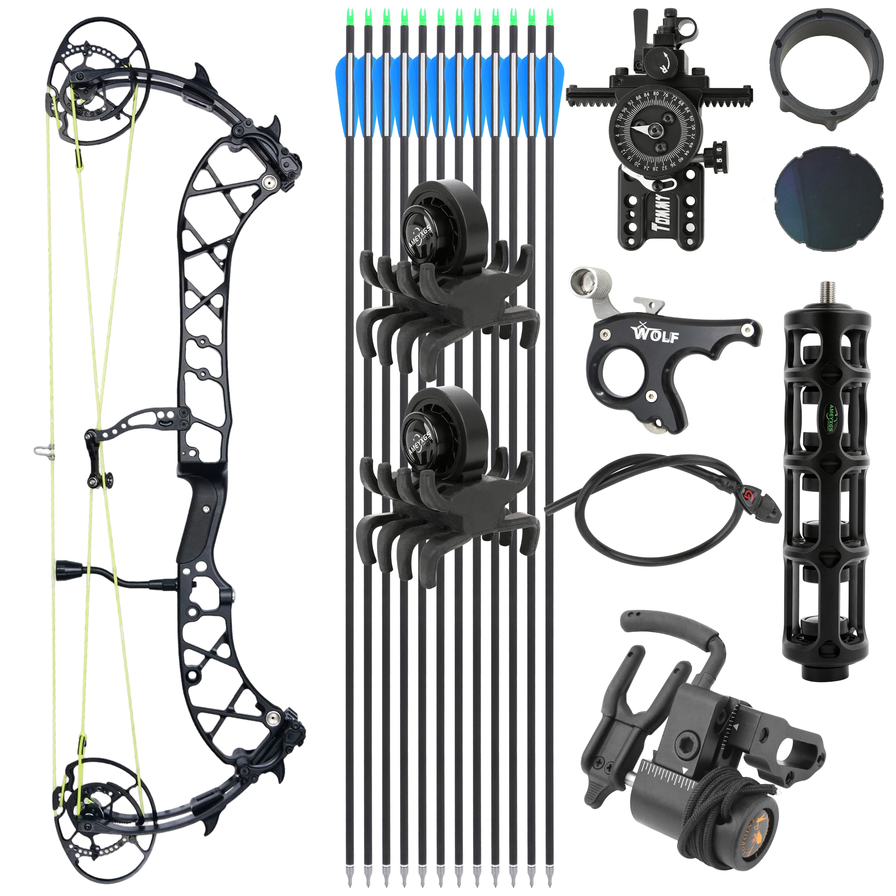 Wolf Leader 50-70lbs Compound Bow Hunting Kit Shooting Archery