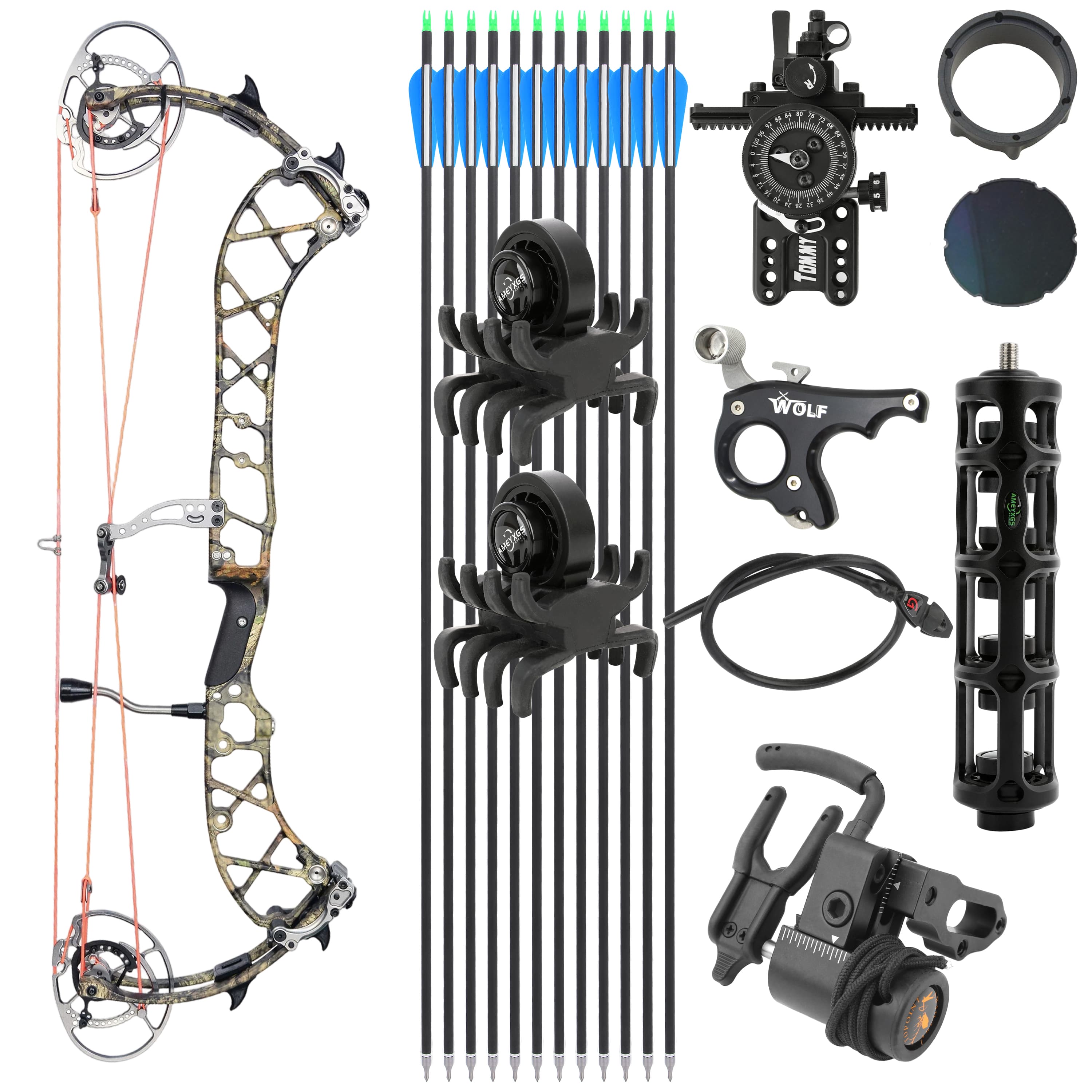 Wolf Leader 50-70lbs Compound Bow Hunting Kit Shooting Archery