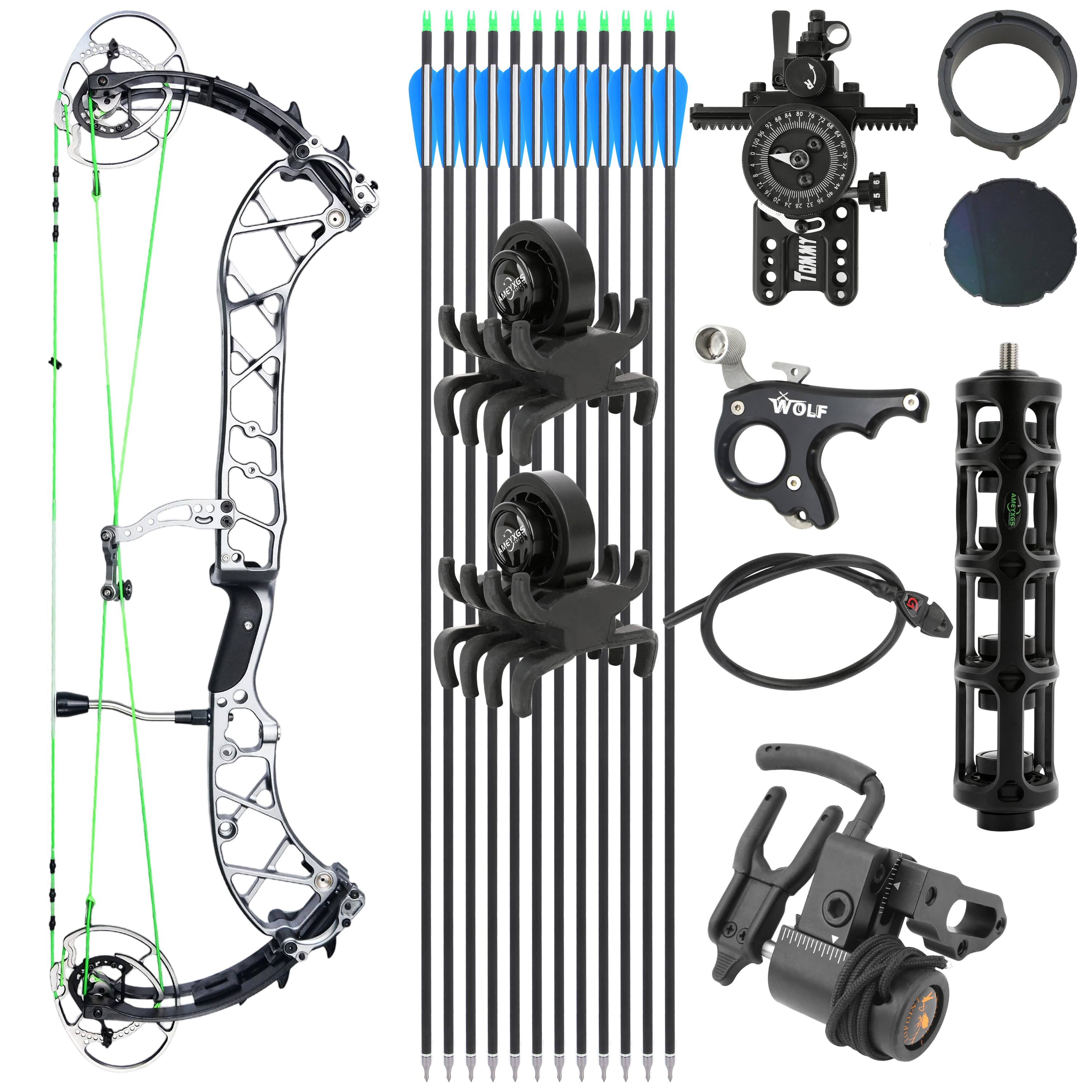 Wolf Leader 50-70lbs Compound Bow Hunting Kit Shooting Archery
