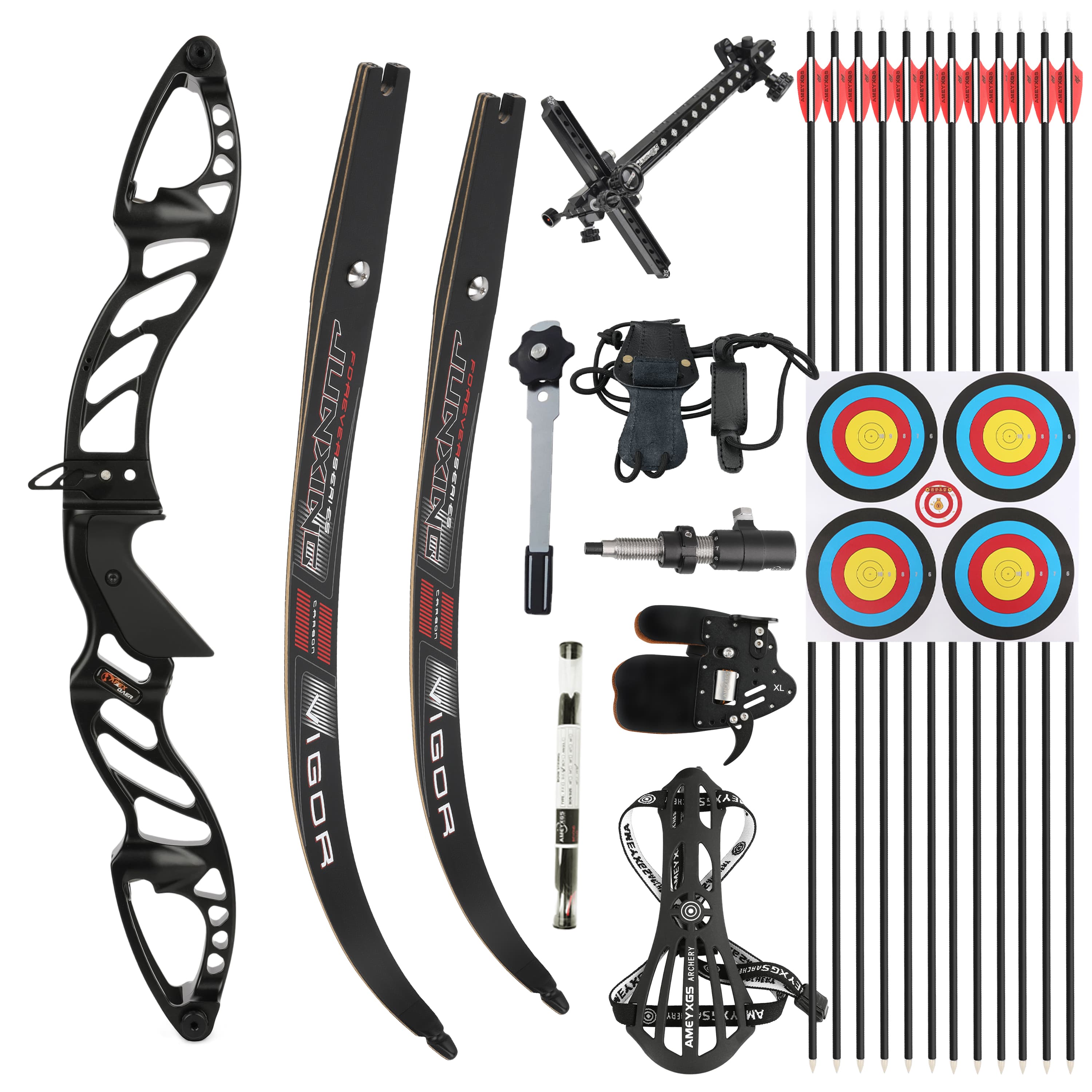  Professional Recurve Bow Set Multiple Draw Weights
