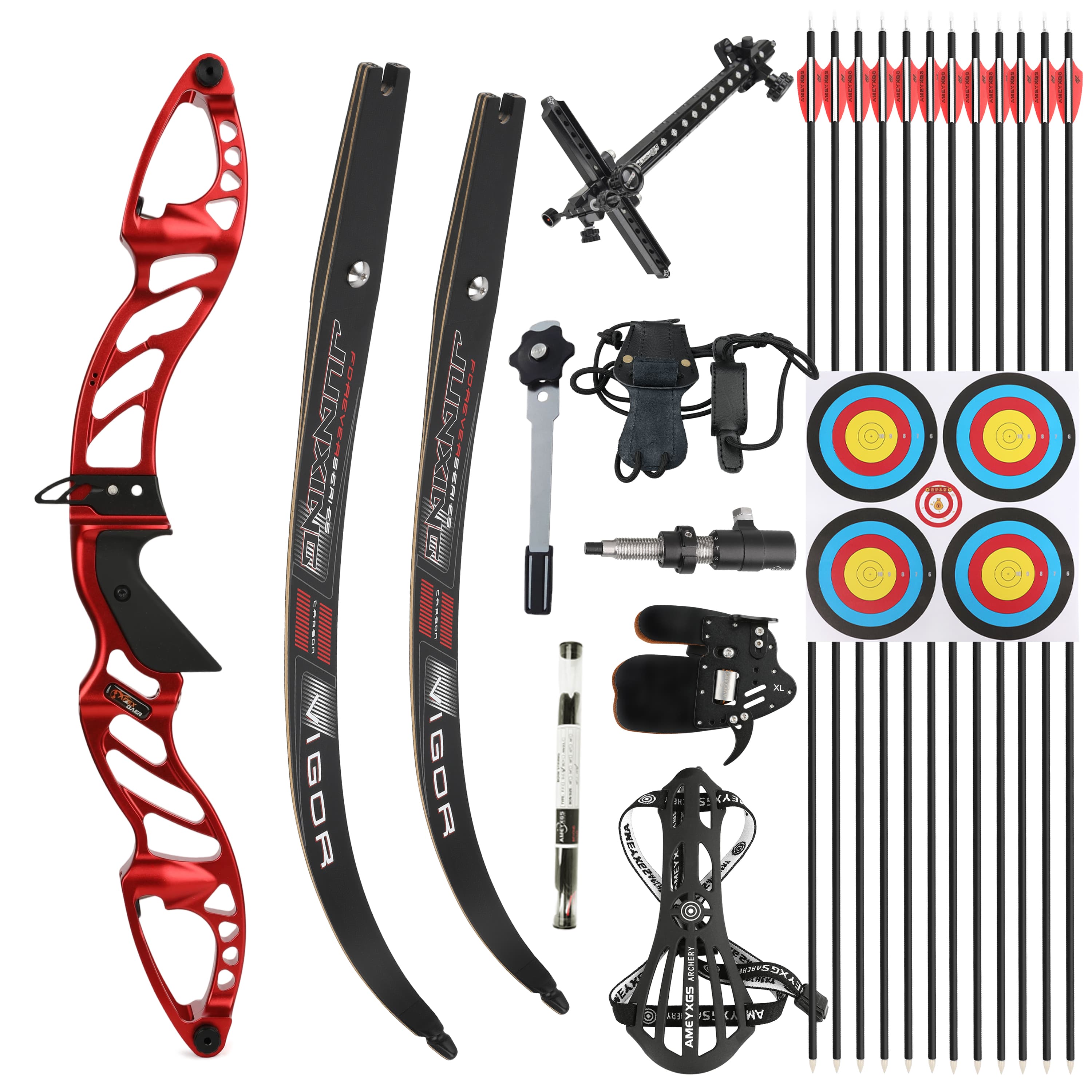  Professional Recurve Bow Set Multiple Draw Weights