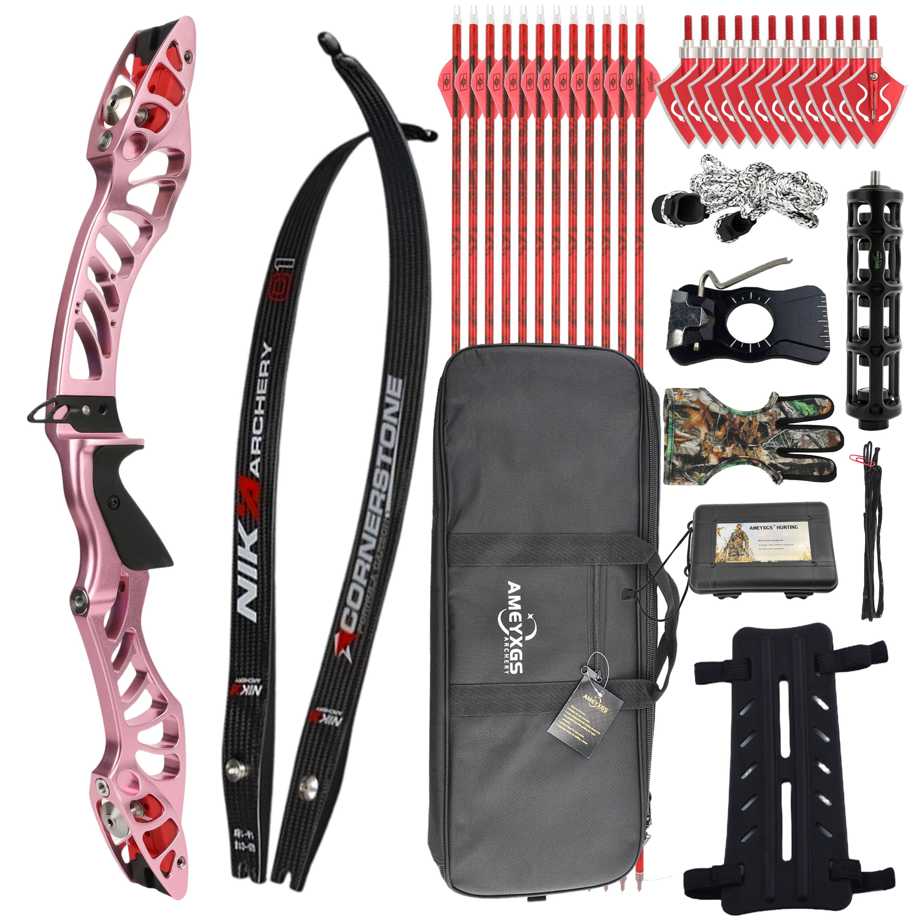 X-Pulse Takedown Recurve Bow Kit 18-46bs Shooting Archery