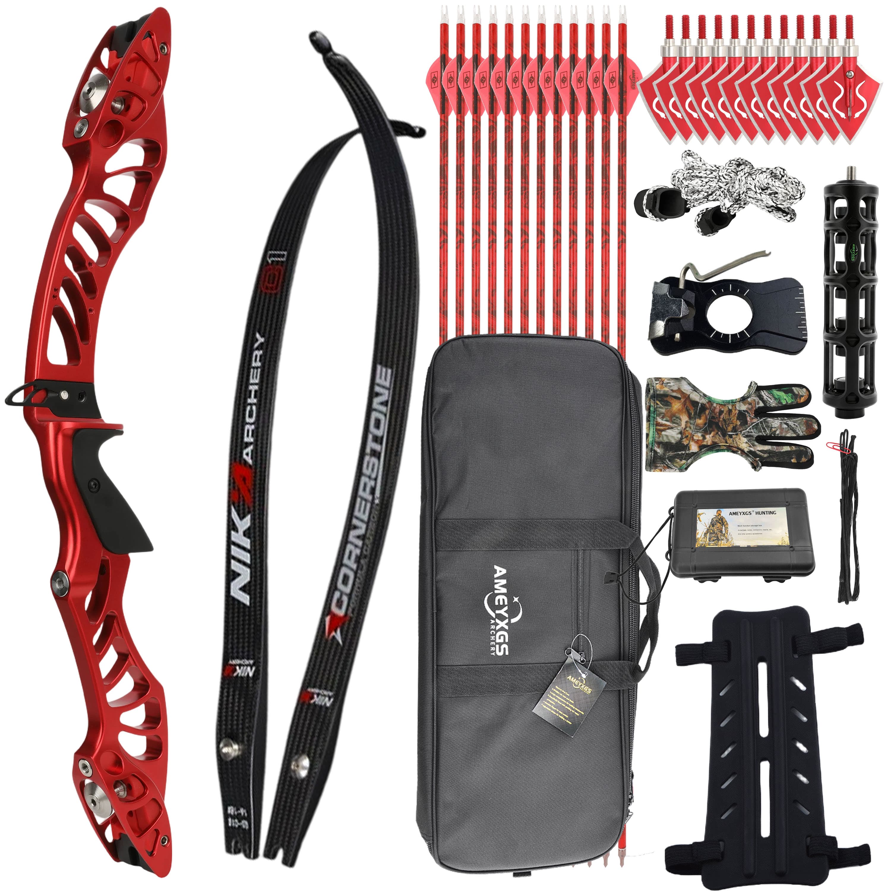 X-Pulse Takedown Recurve Bow Kit 18-46bs Shooting Archery