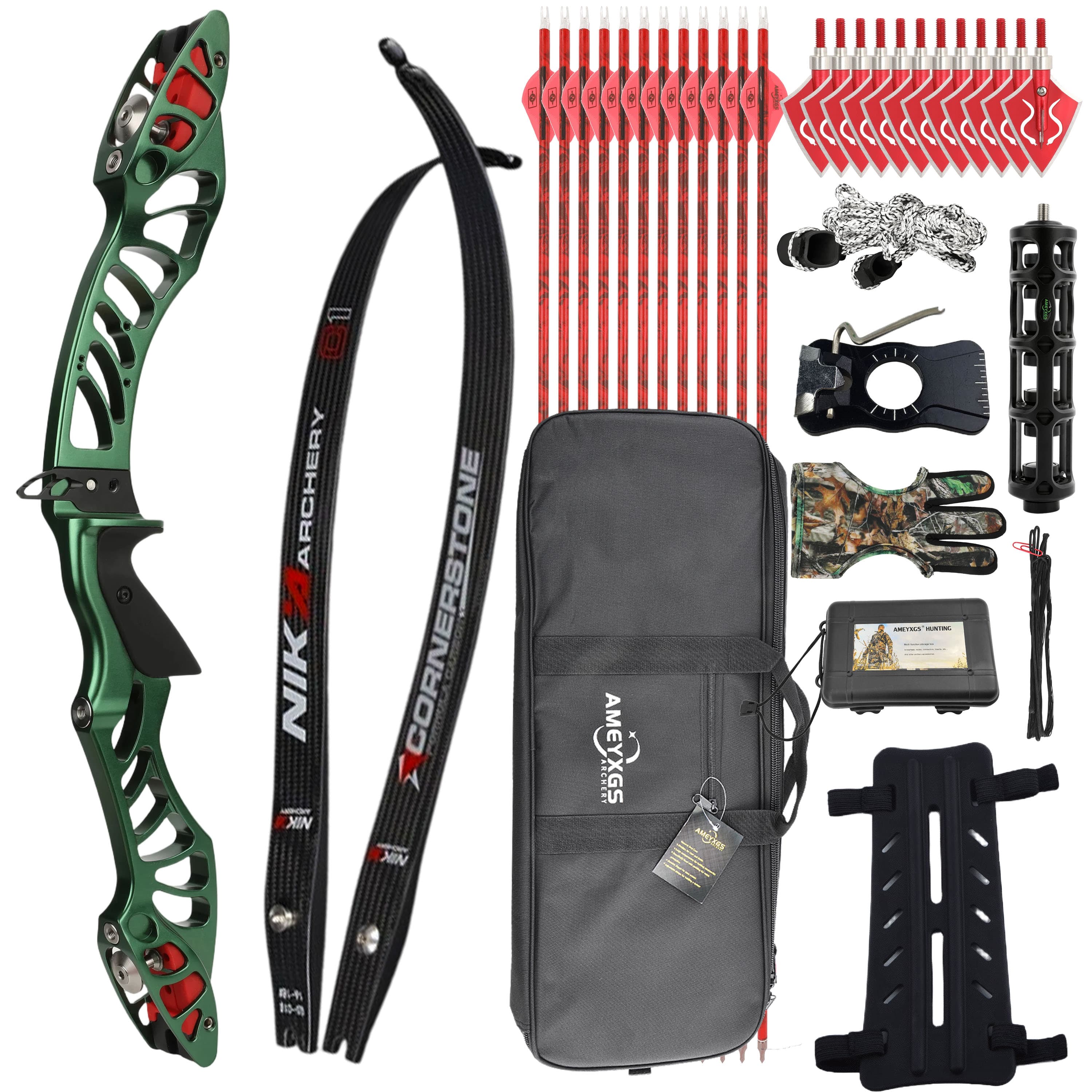 X-Pulse Takedown Recurve Bow Kit 18-46bs Shooting Archery