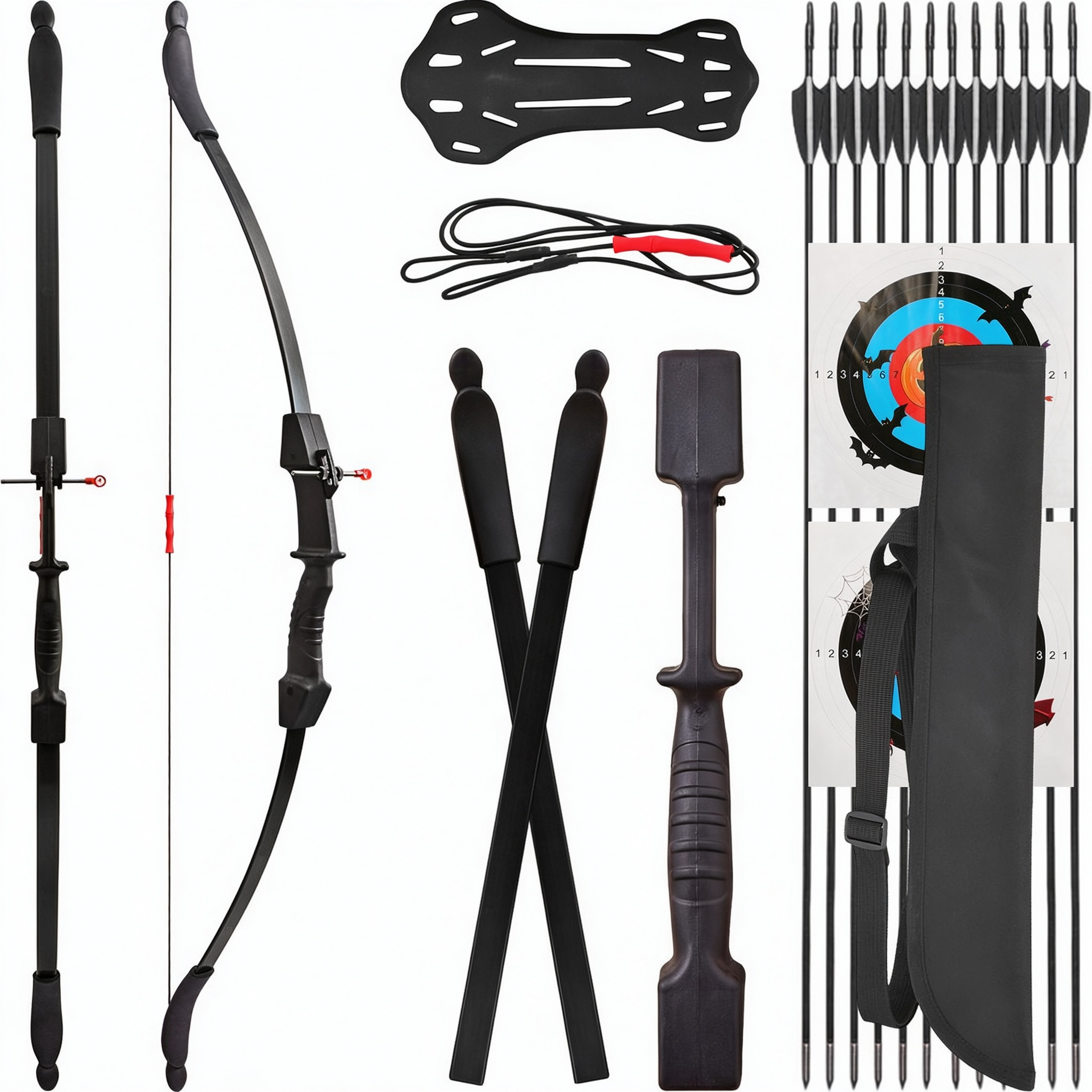 Children Archery Recurve Bow Kit Arrows Shooting Gift for Ages 4-16