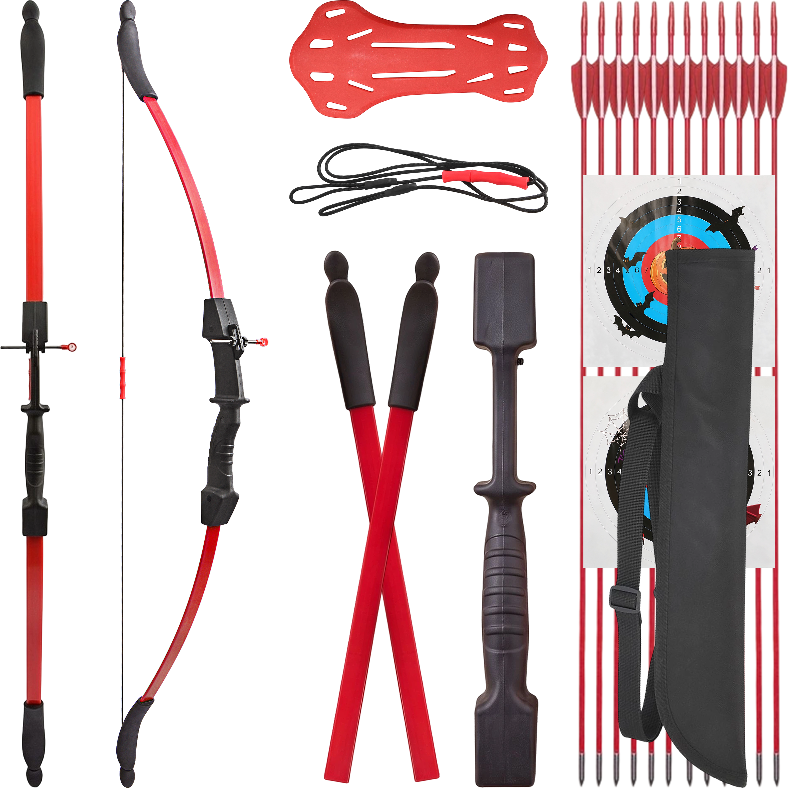Children Archery Recurve Bow Kit Arrows Shooting Gift for Ages 4-16