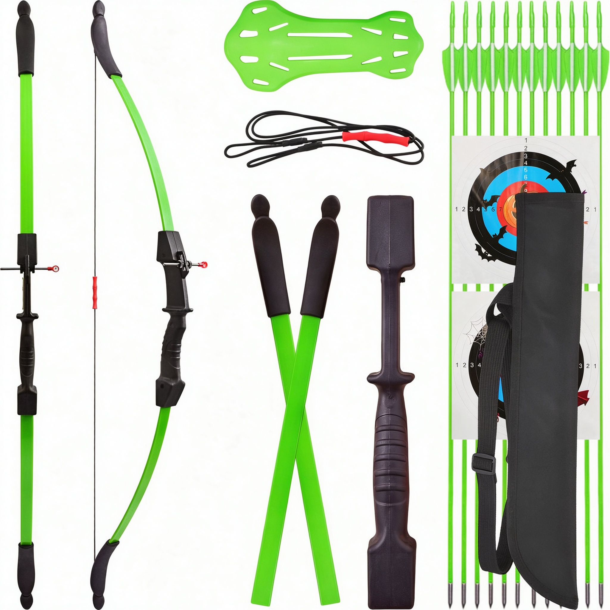 Children Archery Recurve Bow Kit Arrows Shooting Gift for Ages 4-16