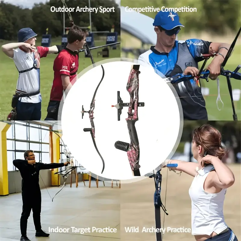 JUNXING F179 56" Recurve Bow Takedown Hunting Bow 50 lbs