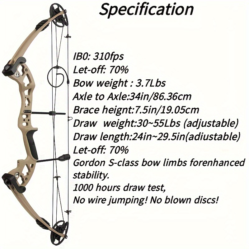 JUNXING Battleship Bowfishing Dual-Use Hunting & Fishing Bow 30-55 lbs