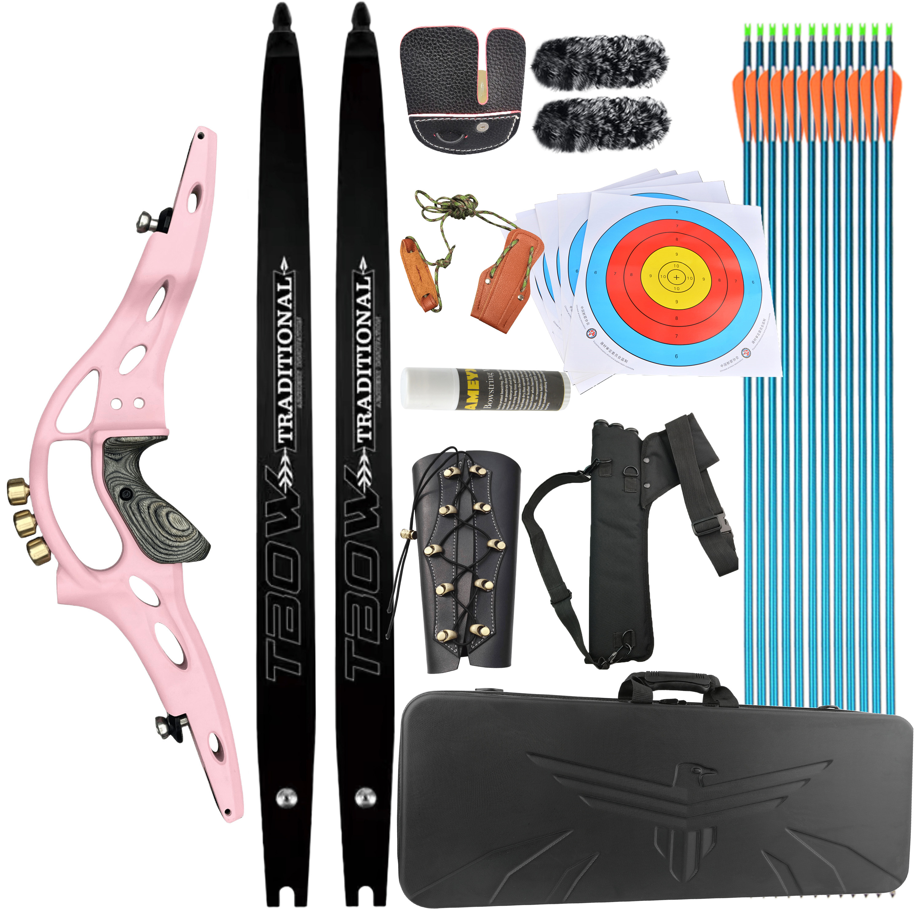 JUNXING 62" ILF American Hunting Recurve Bow30-60# @28"