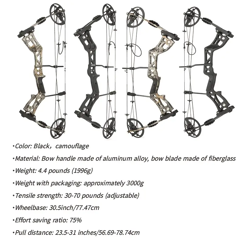 GHOST HAND Archery Compound Bow Hunting Kit for Youth Adults 30-70 lbs