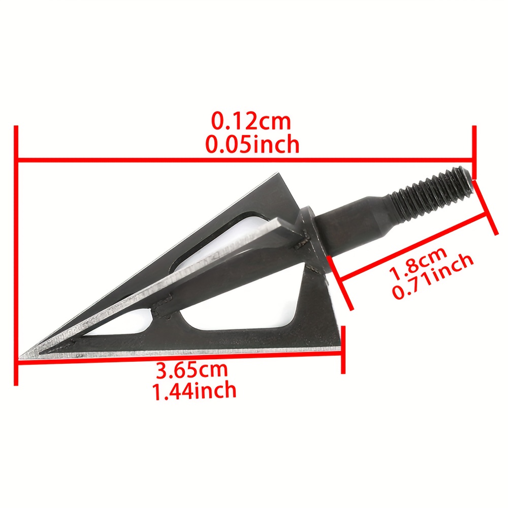 Stainless Steel Target Arrow Points Red Dot Design (12 Pack)