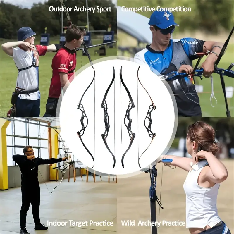 KAIMEI Tiger 62" Hunting Recurve Bow Takedown Bow Kit 40-60 lbs