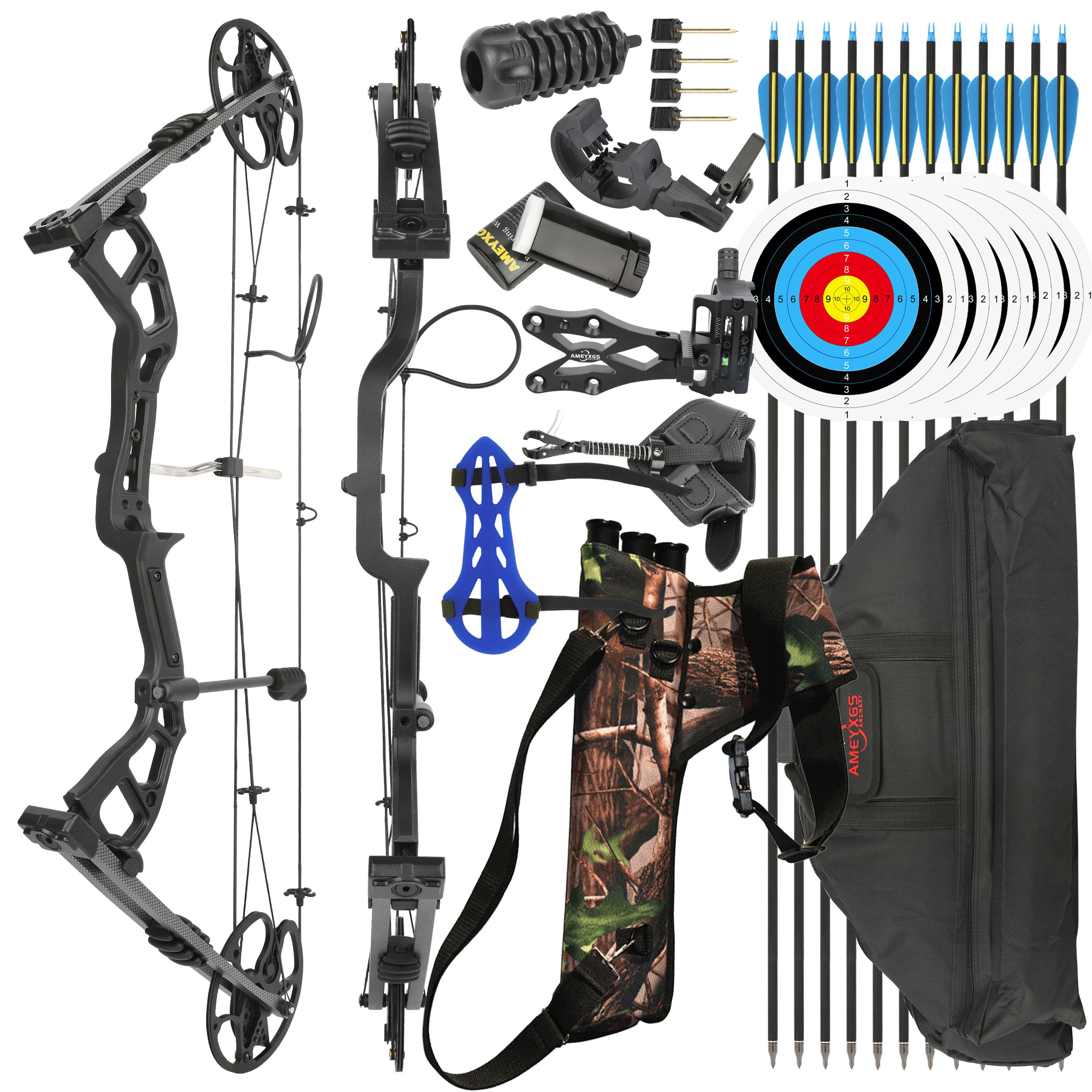 Archery 0-70lbs Compound Bow Set Shooting Hunting