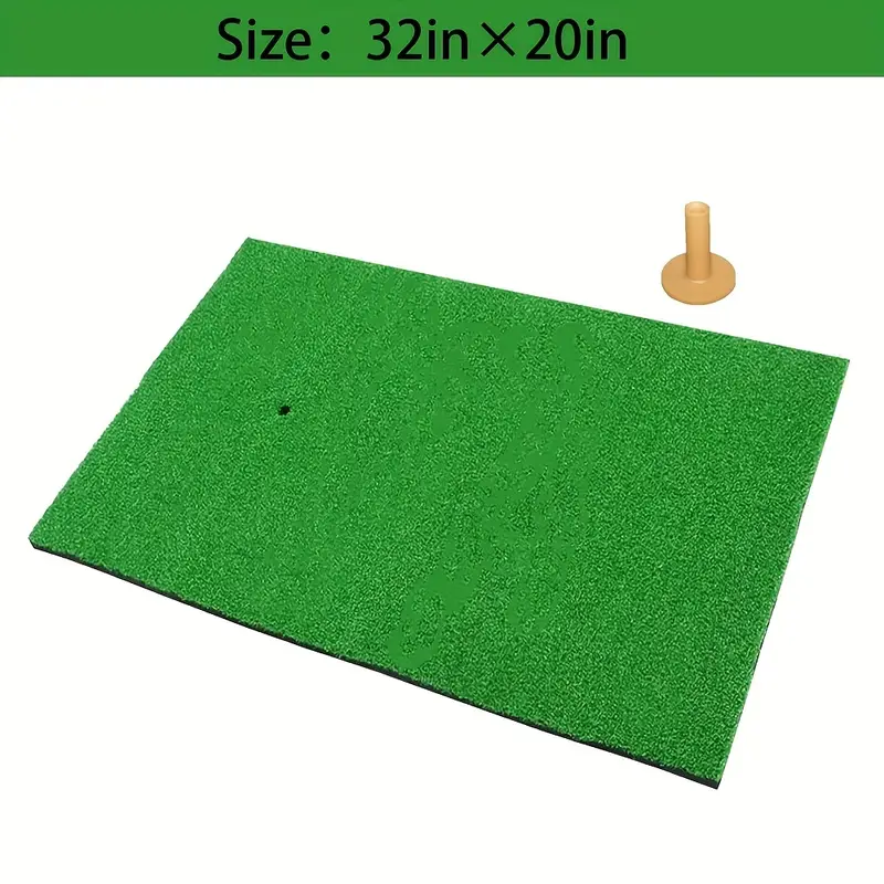 Indoor Golf Practice Mat Portable Turf Training Pad Tee Home Use