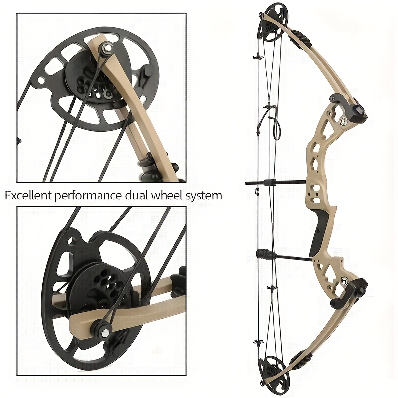 Complete Compound Bow Hunting Set, 30-60 Lbs Adjustable Draw Weight, High-Strength Alloy, Quiet Double Offset Wheel System, with Accessories - Ideal for Outdoor Archery Enthusiasts
