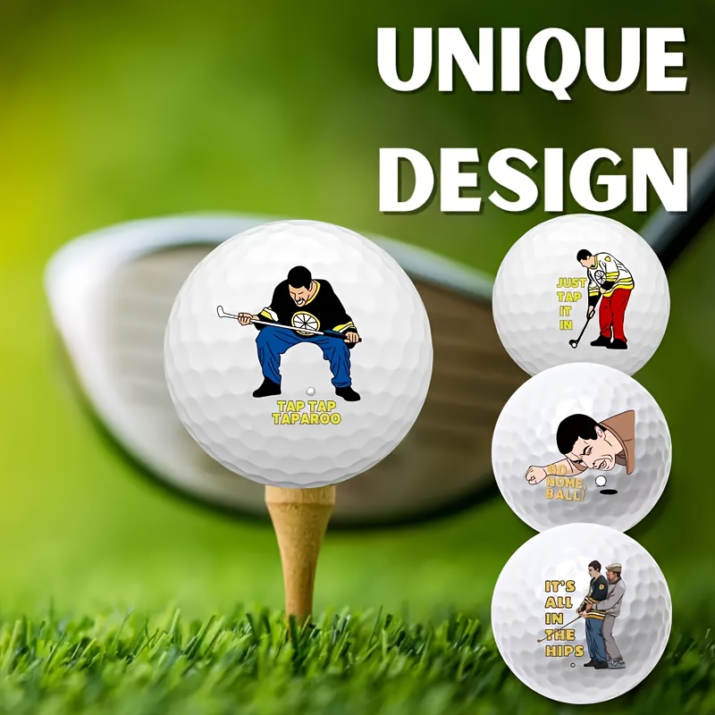 Funny Golf Ball Gift Set Humorous Novelty Golf Accessories(4 Pack)