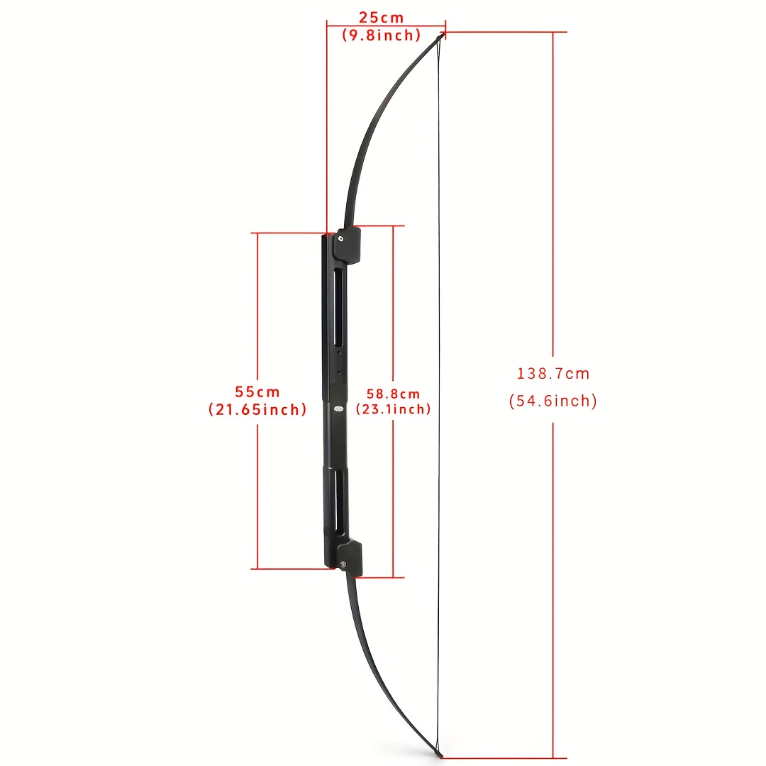 58" Folding Takedown Recurve Bow Aluminum Alloy Hunting Bow 35 lbs