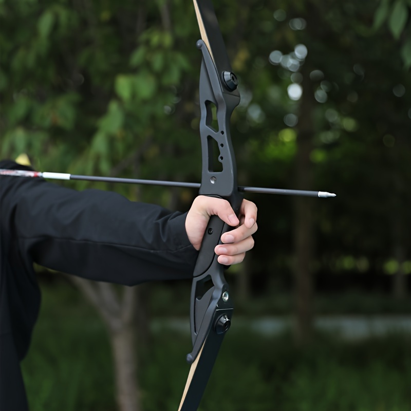 56" Recurve Bow Set Hungting Bow kit for Adult or Beginners Target Practice and Hunting Draw Weight 30/35/40/45/50lbs Aluminium Alloy Takedown Bow and Carbon Arrow Set for RH Archer