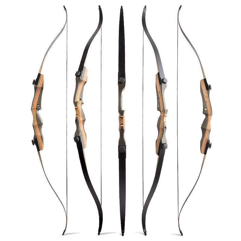 Multi-Skill, Complete 50lbs Recurve Bow Set for Hunting & Fishing - Easy-to-Use, Versatile for Beginners to Pros, Includes Accessories