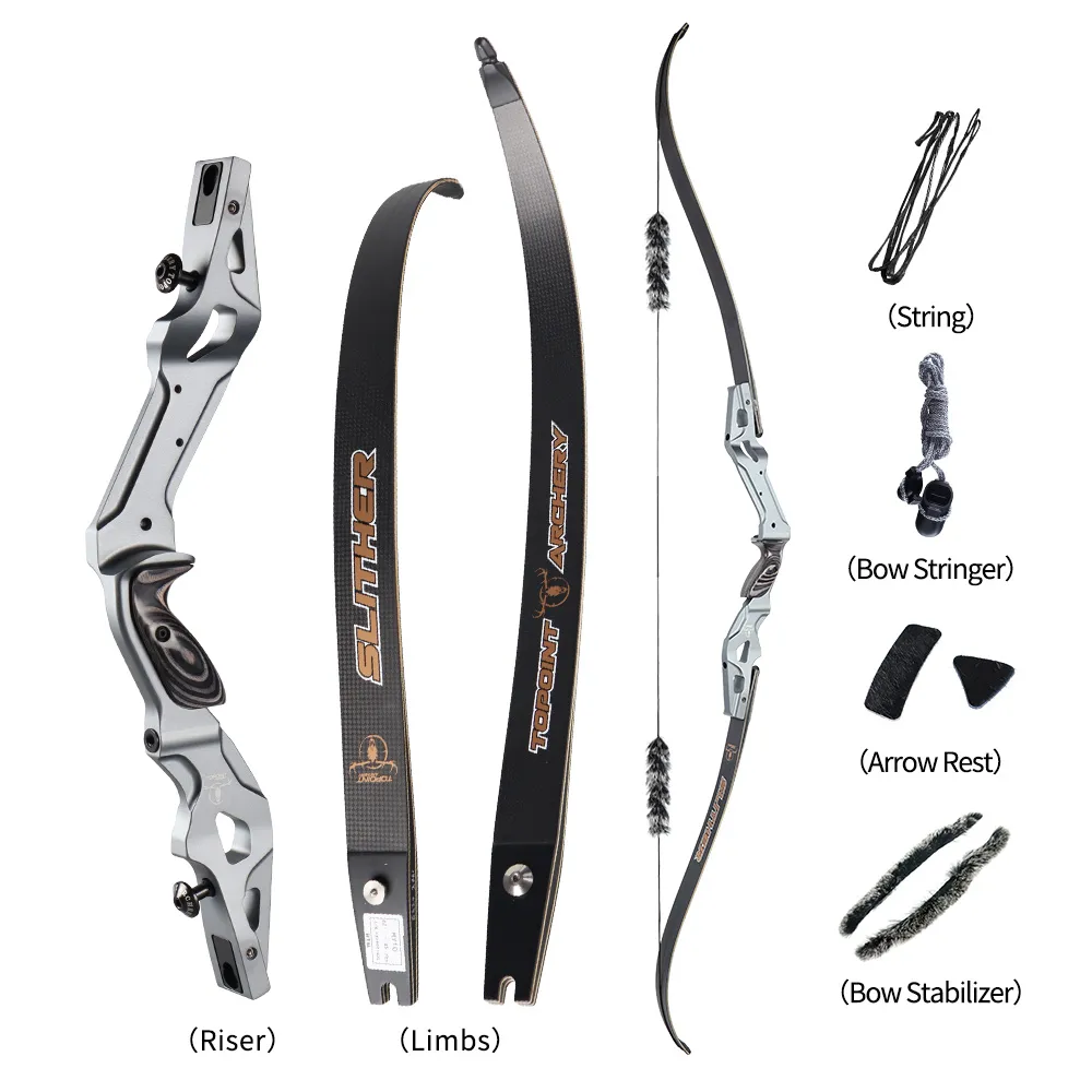 TOPOINT SLITHER Traditional ILF Hunting Recurve Bow 25-60 lbs-CHN Archery