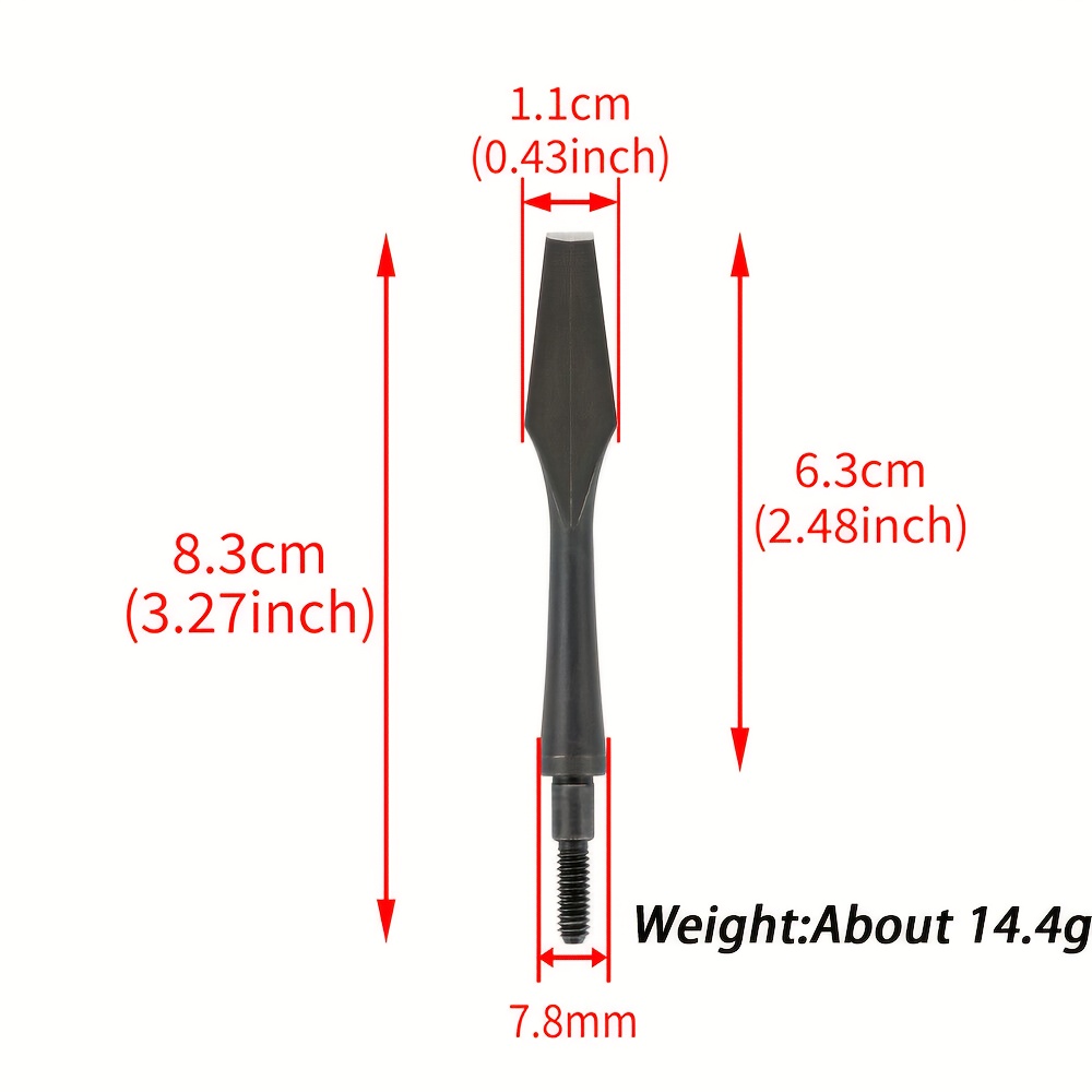 6pcs Black Steel Broadhead Arrows with Wooden Shafts - Screw-In Tip for Crossbow, Compound, Recurve & Longbow Hunting - Traditional Arrowhead Design for Precision Archery, Archery Accessories