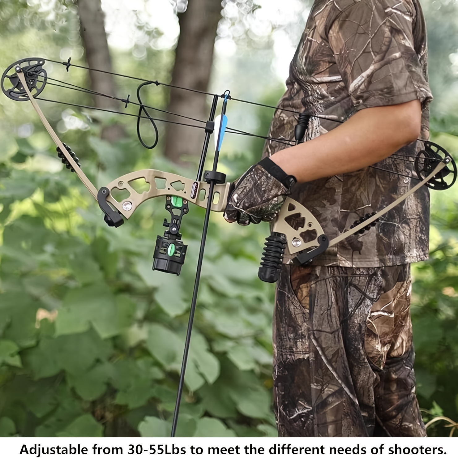 JUNXING Battleship Bowfishing Dual-Use Hunting & Fishing Bow 30-55 lbs