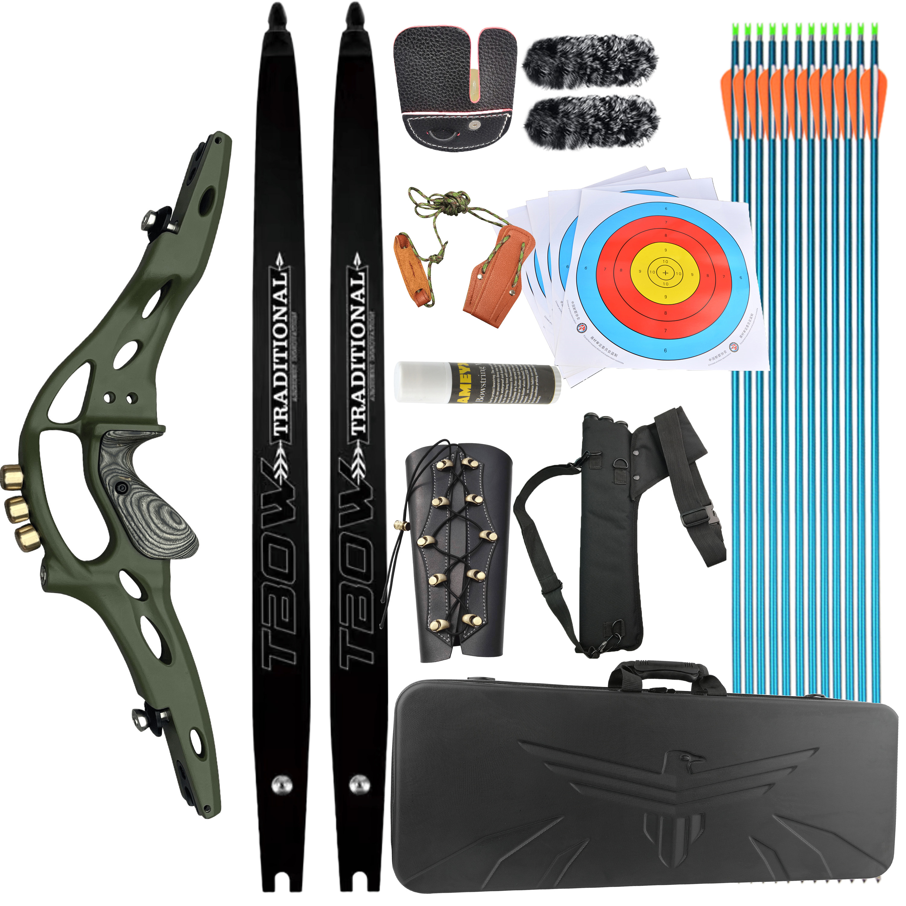 JUNXING 62" ILF American Hunting Recurve Bow30-60# @28"