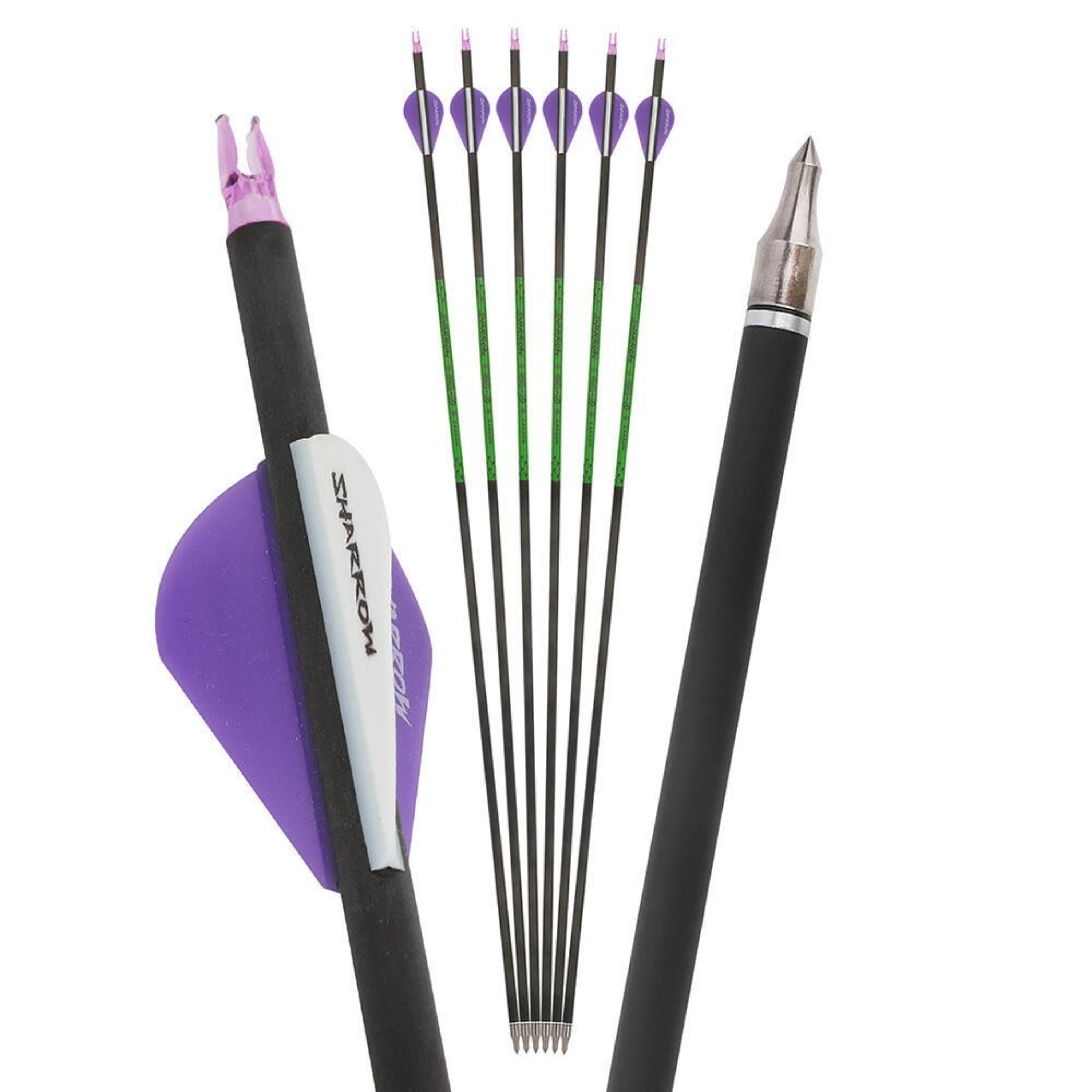 SHARROW 30" Pure Carbon Arrows Recurve Compound Bow Hunting Spine 300-800