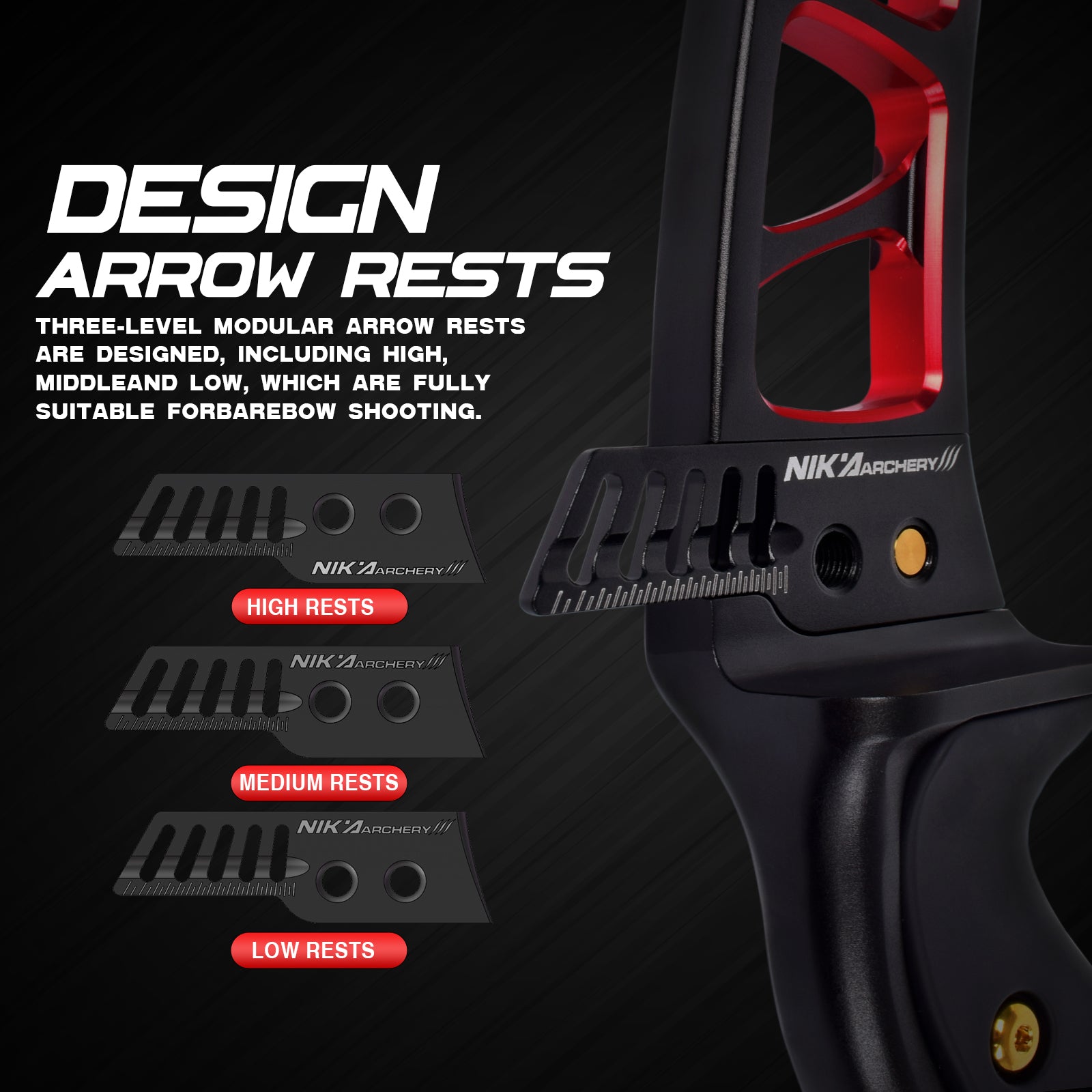 NIKA ET-15B Stellar 25" ILF Barebow Riser RH