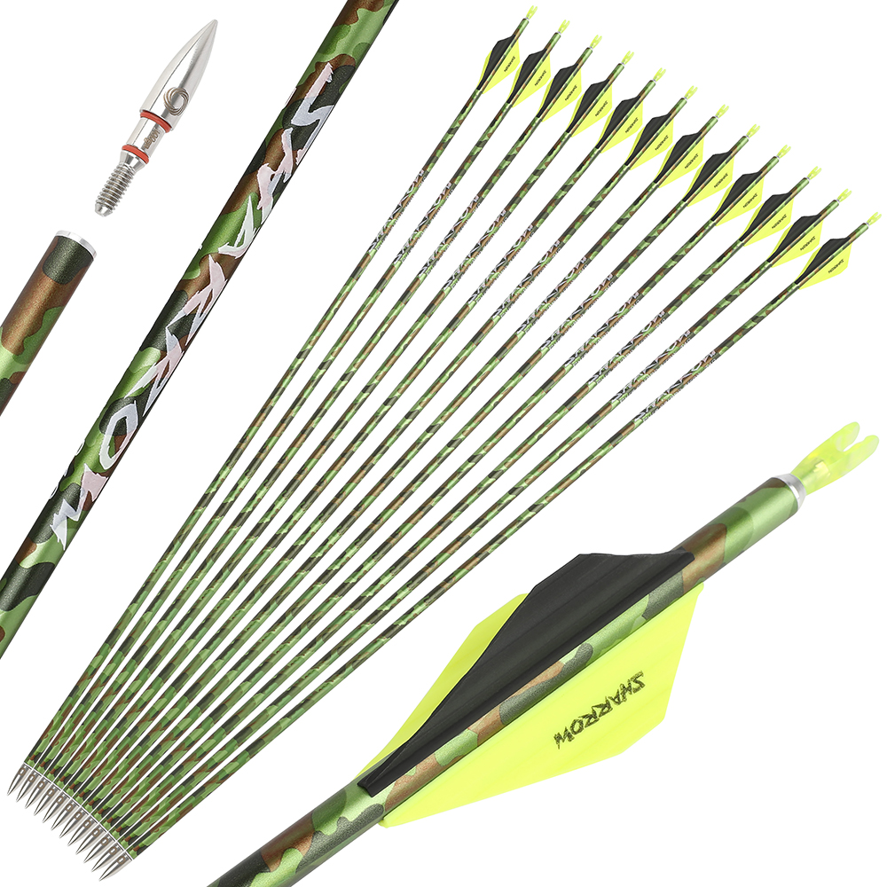 SHARROW 30" Pure Carbon Arrows +/- .006" Spine 340 (12 Pack)