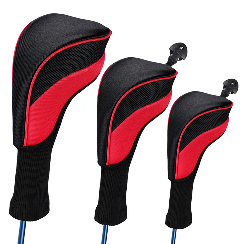 Golf Club Head Cover Set Driver Fairway Hybrid Headcovers Tags Protection