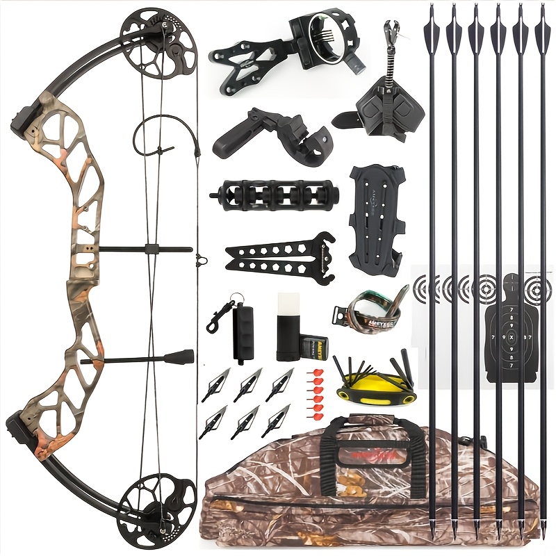 AMEYXGS E8 Compact Compound Hunting Bow 30-70 lbs Adjustable