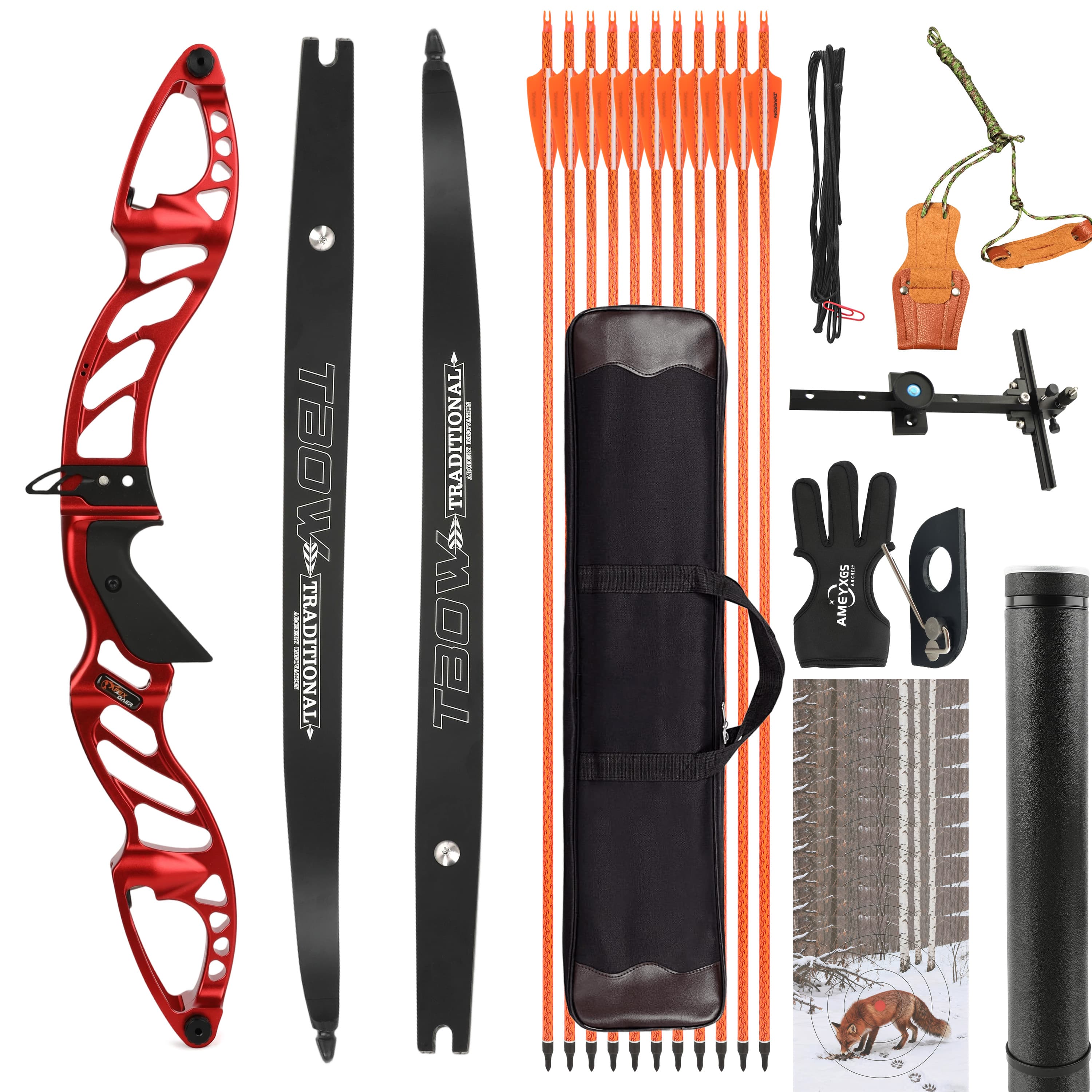 25-60lbs Recurve Bow Archery F interfance Takedown Bow