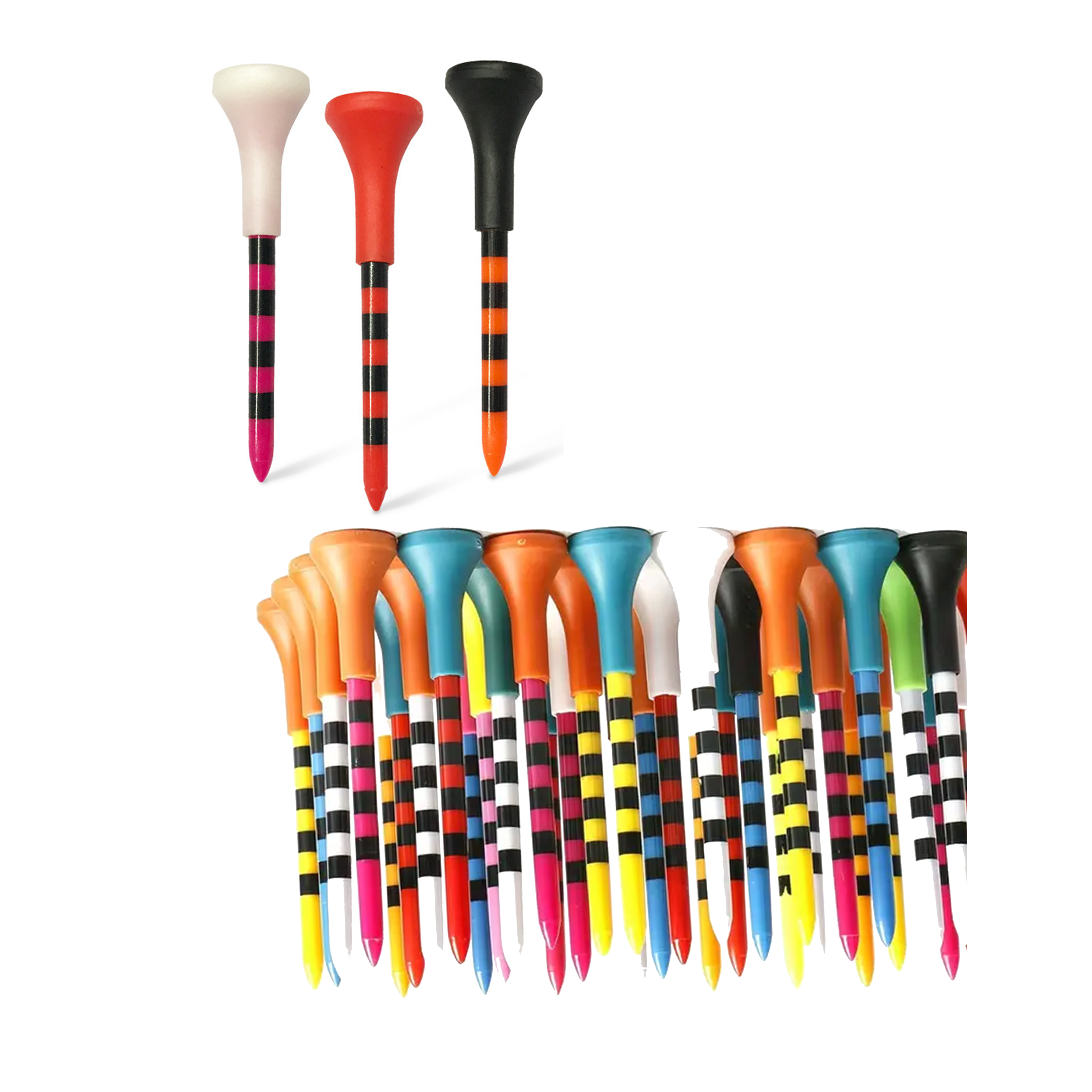 Unbreakable Colored Golf Tees 70/83mm Tee Holder Professional 