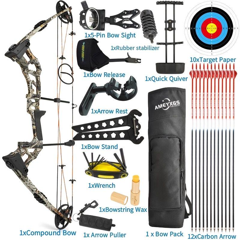 JUNXING M121A Compound Bow Hunting Bow Complete Package 0-70 lbs