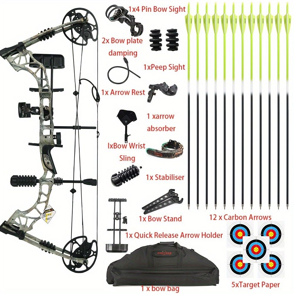 KANMEI QIN Compound Bow Archery for Beginning Hunting 35-70 lbs