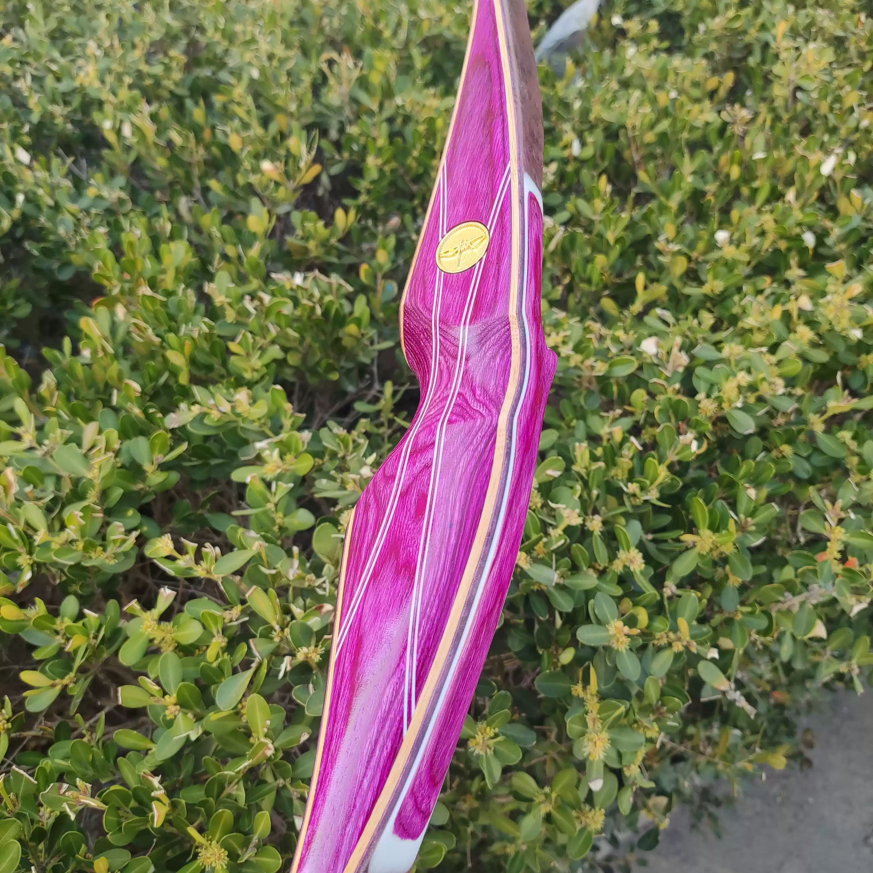 AMEYXGS Flame Series Hunting Bow, American Longbow, Purple & Blue