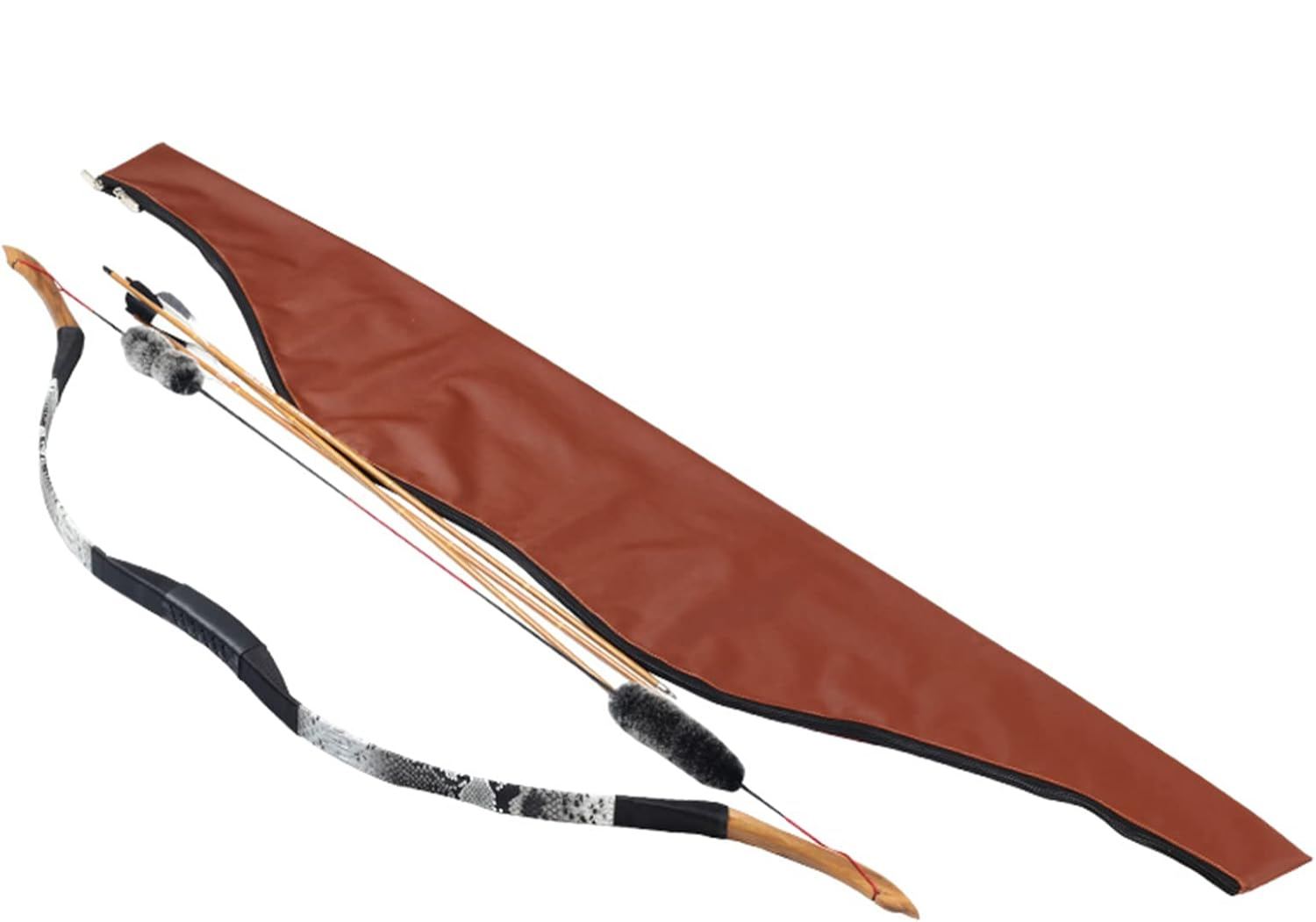 Traditional Bow Case - 60" Leather Soft Bow Case for Recurve/Longbow