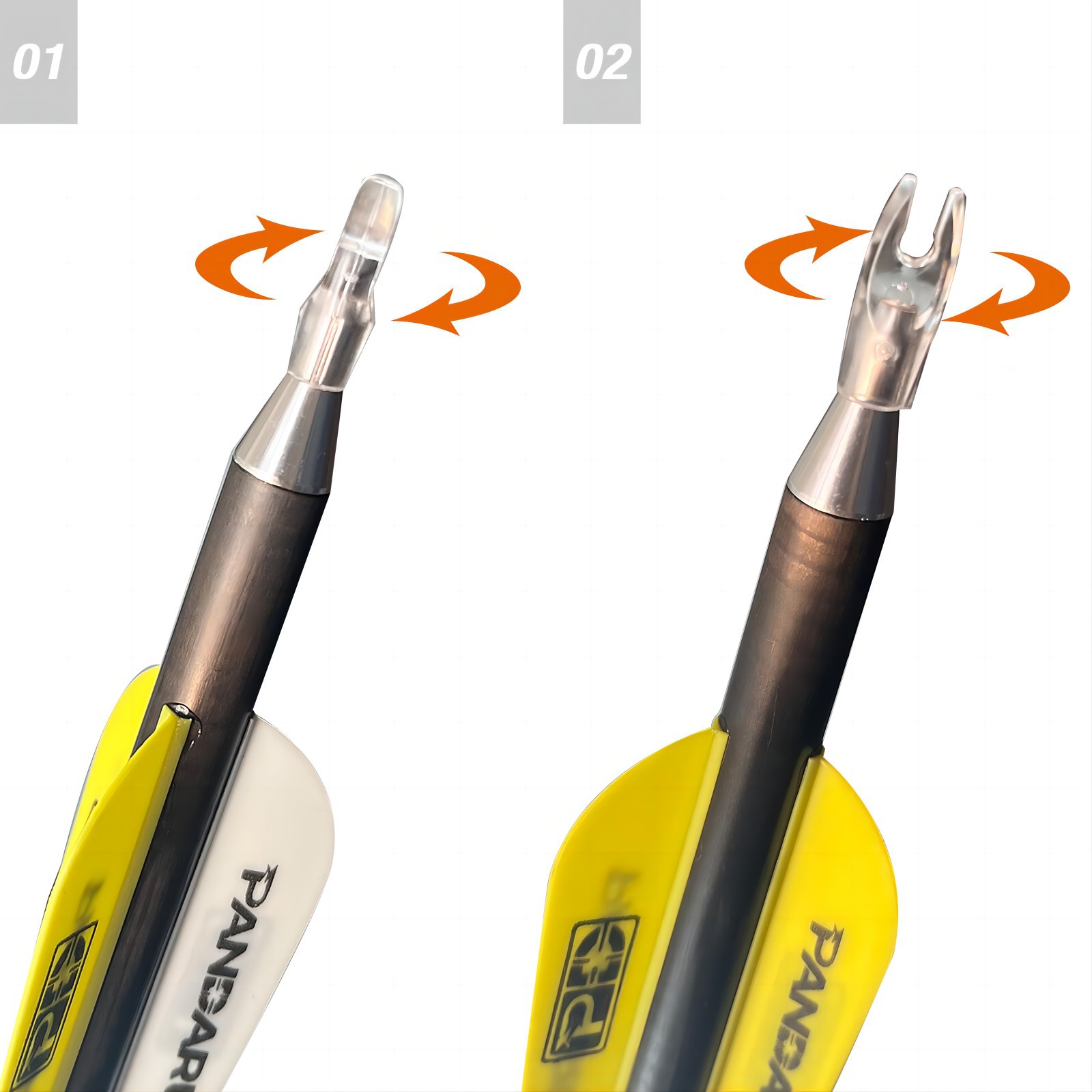 PANDARUS VERSUS V23 Pure Carbon 8mm Indoor Target Arrows ± .0015" (12 Pack)-CHN Archery