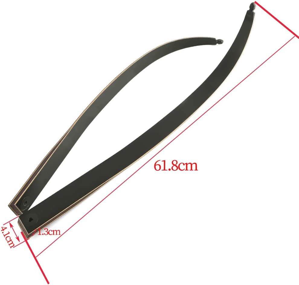 BLACK HUNTER 60" Original Wooden Recurve Bow 25-60 lbs RH/LH